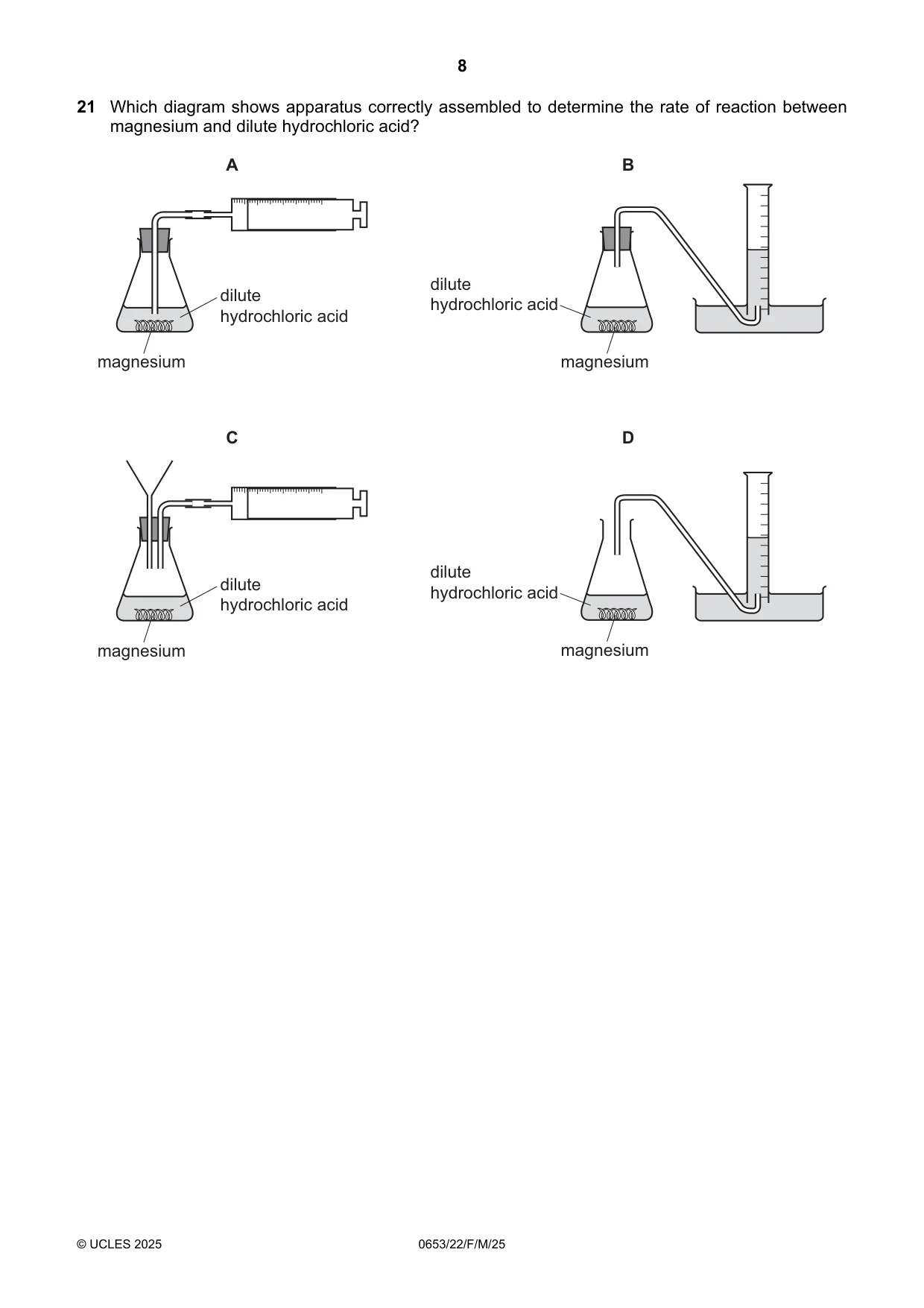 Cambridge IGCSE Science - Combined 0653 2025 Feb/March Paper 2 · Variant 2 question paper, page 8 of 16
