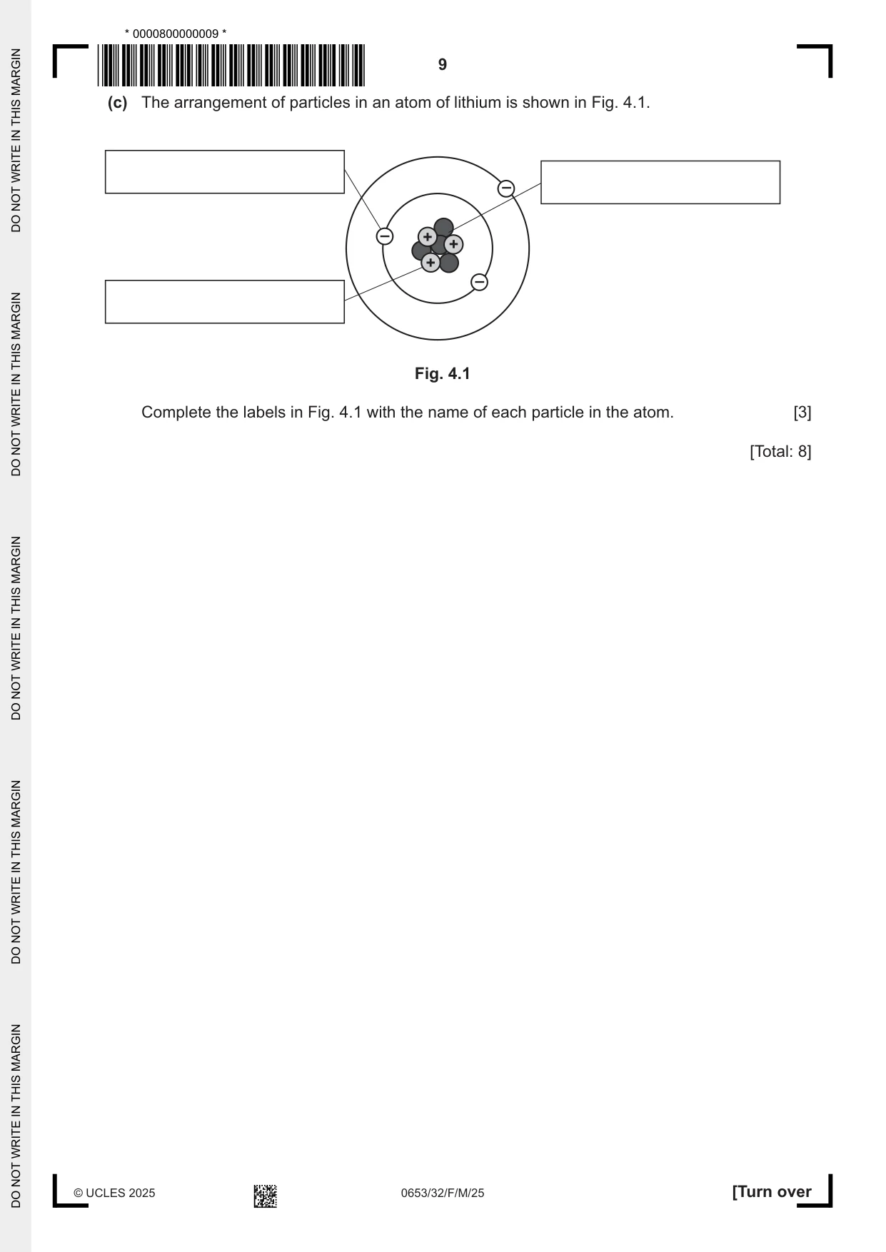 Cambridge IGCSE Science - Combined 0653 2025 Feb/March Paper 3 · Variant 2 question paper, page 9 of 20