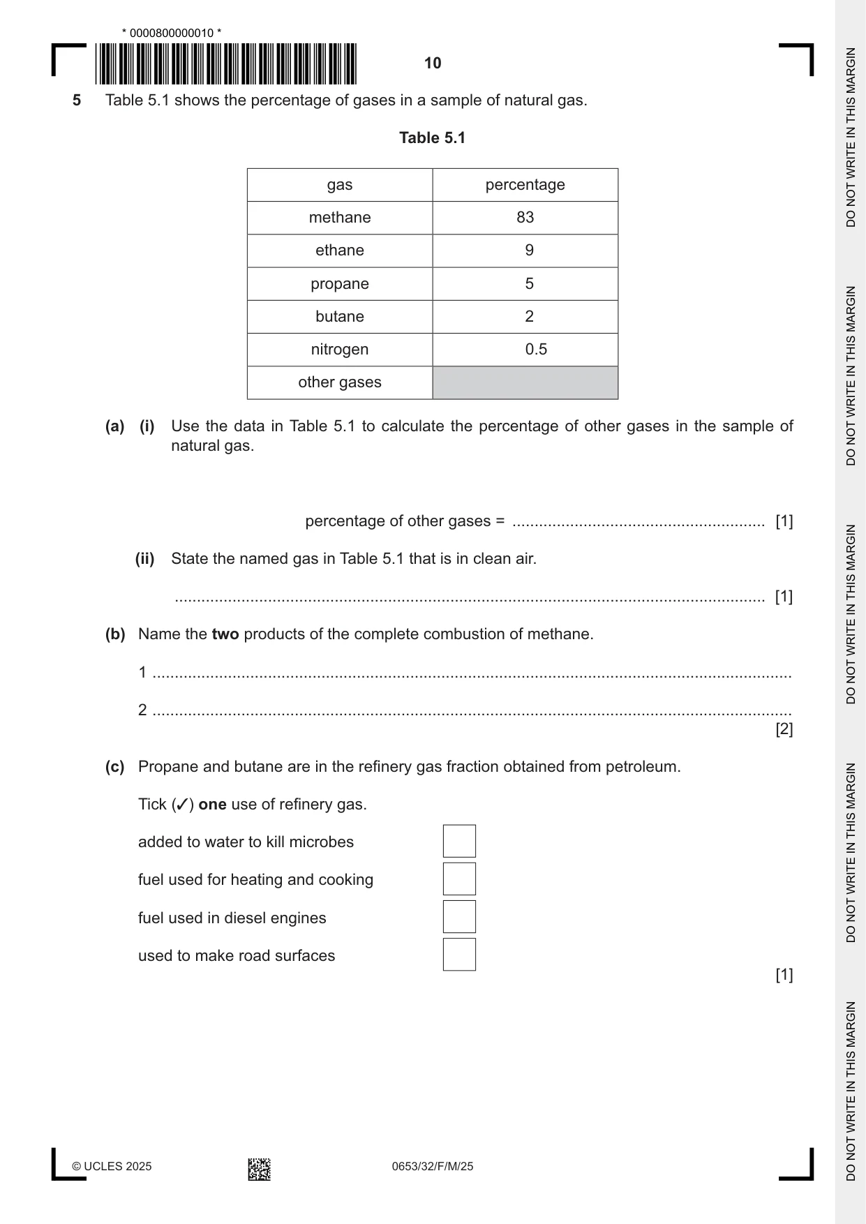 Cambridge IGCSE Science - Combined 0653 2025 Feb/March Paper 3 · Variant 2 question paper, page 10 of 20