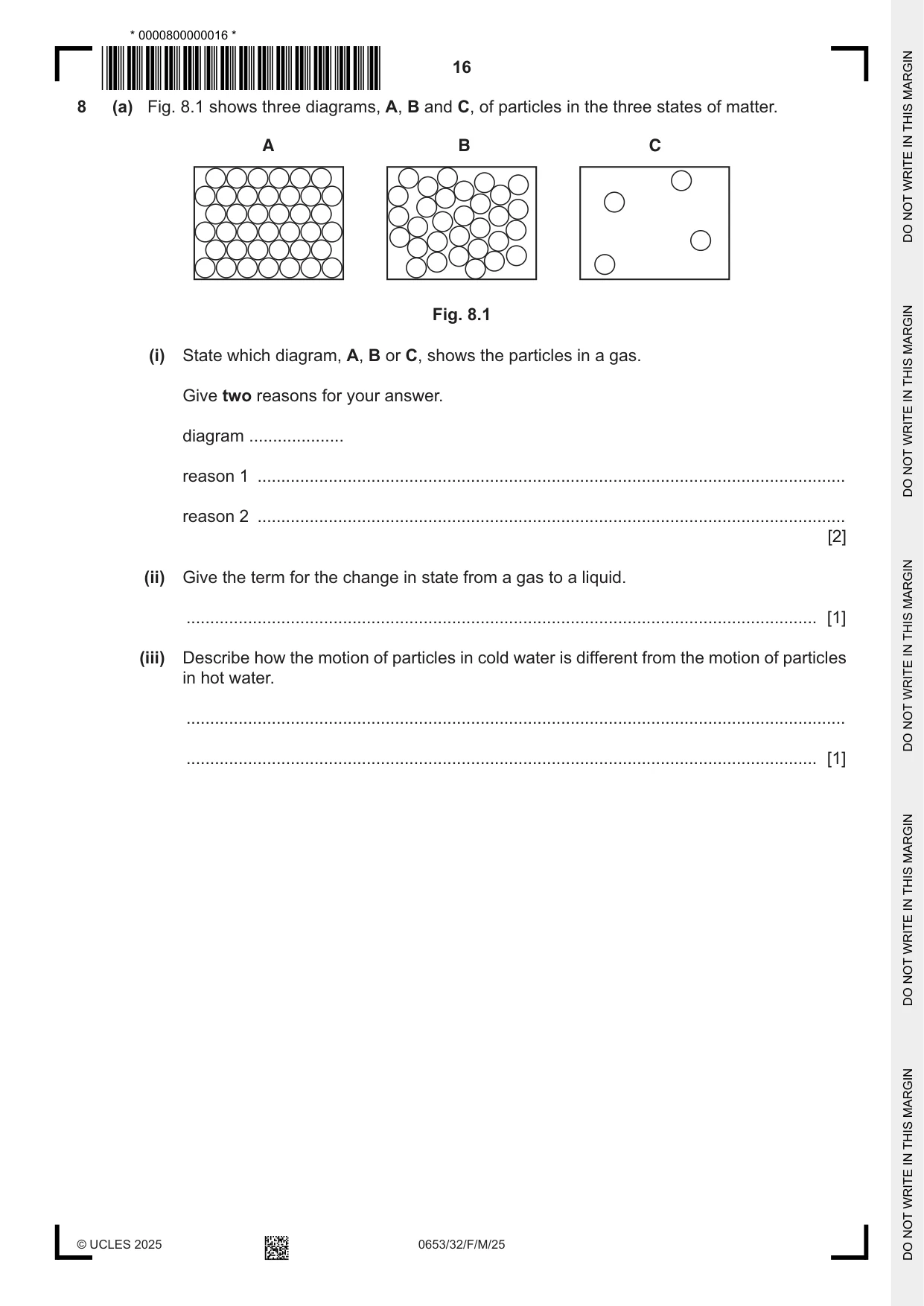 Cambridge IGCSE Science - Combined 0653 2025 Feb/March Paper 3 · Variant 2 question paper, page 16 of 20