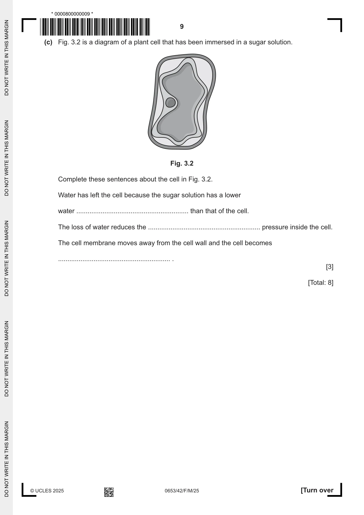 Cambridge IGCSE Science - Combined 0653 2025 Feb/March Paper 4 · Variant 2 question paper, page 9 of 24