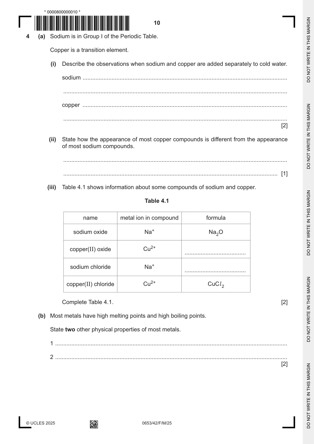 Cambridge IGCSE Science - Combined 0653 2025 Feb/March Paper 4 · Variant 2 question paper, page 10 of 24