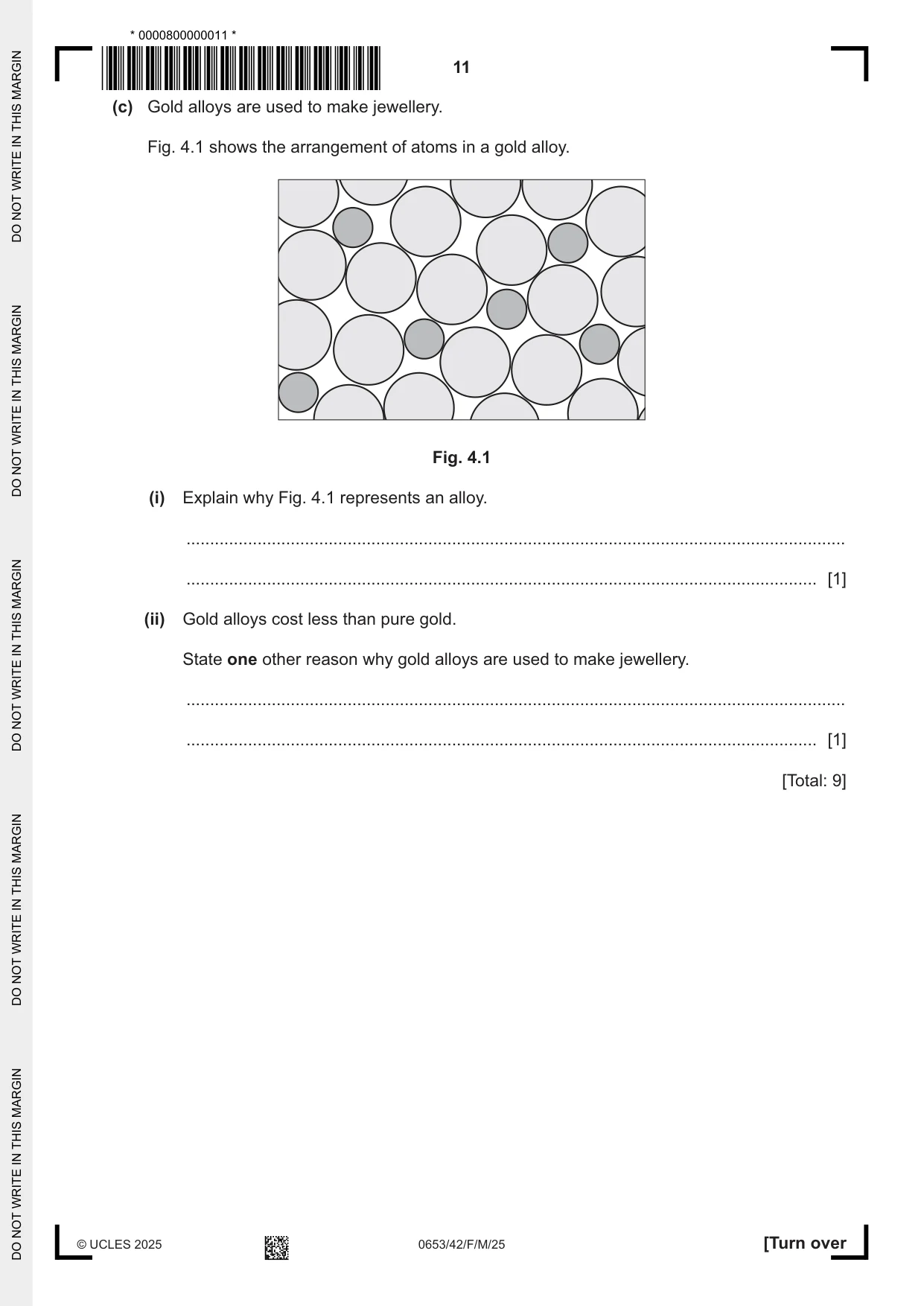 Cambridge IGCSE Science - Combined 0653 2025 Feb/March Paper 4 · Variant 2 question paper, page 11 of 24