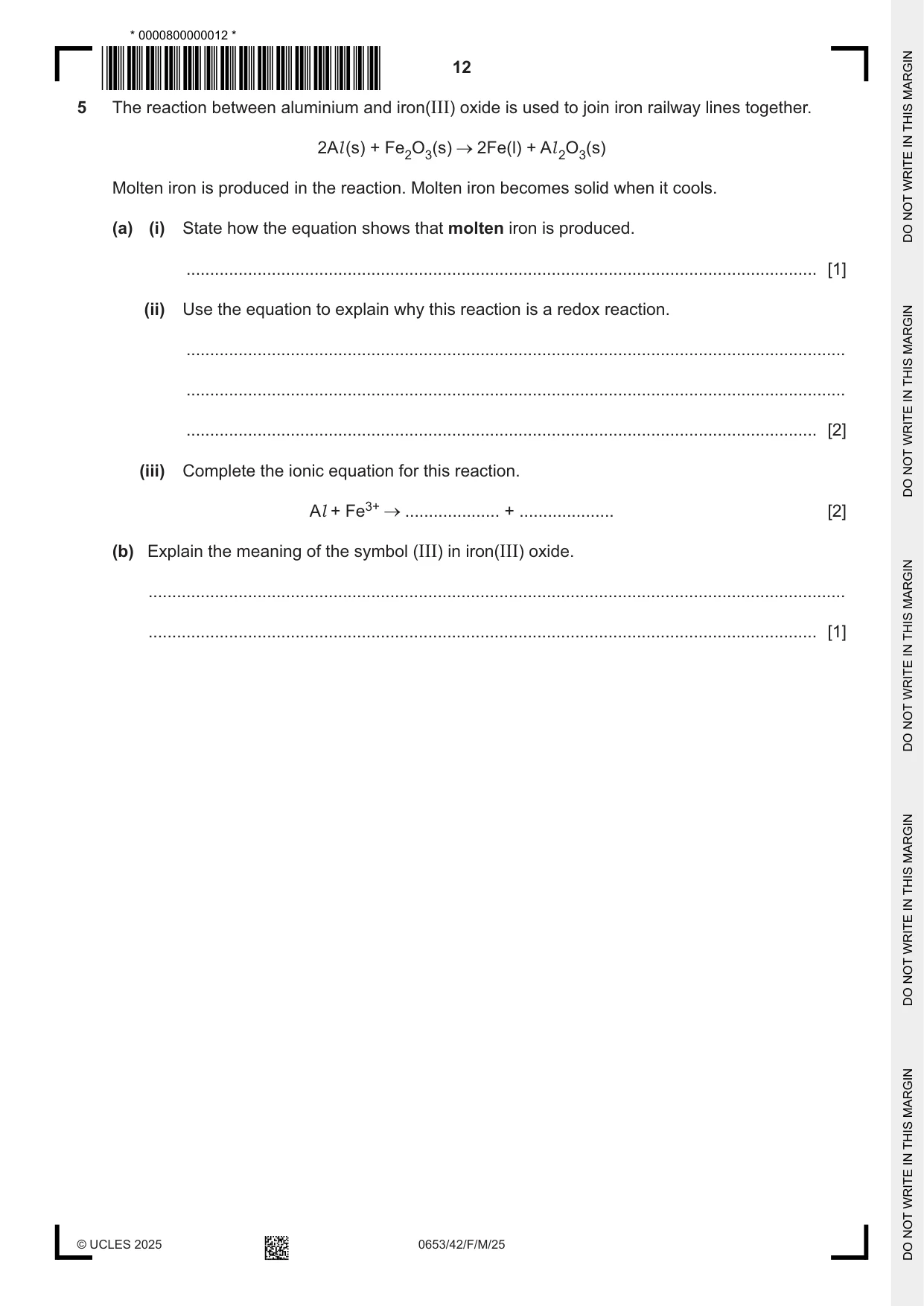 Cambridge IGCSE Science - Combined 0653 2025 Feb/March Paper 4 · Variant 2 question paper, page 12 of 24