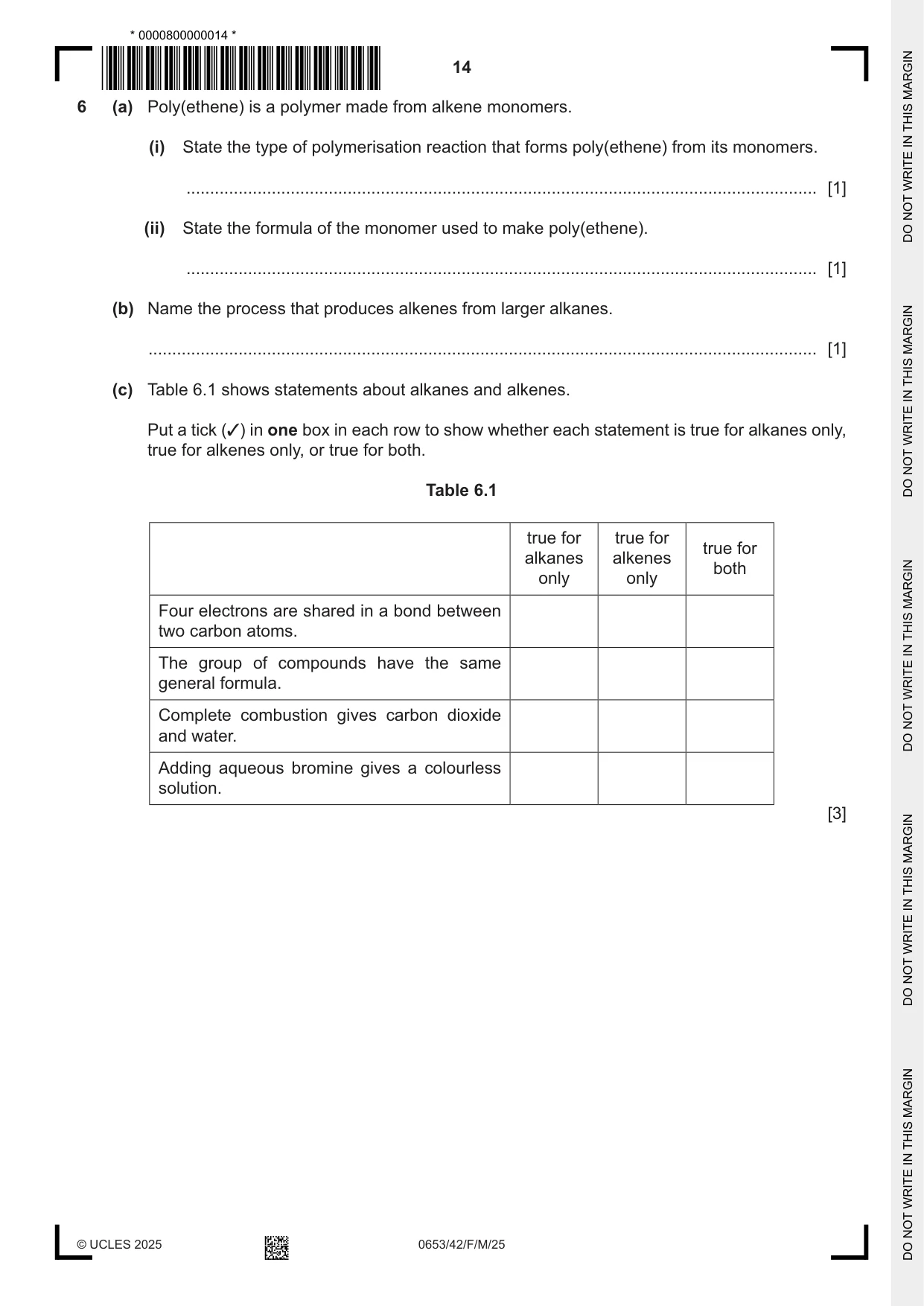 Cambridge IGCSE Science - Combined 0653 2025 Feb/March Paper 4 · Variant 2 question paper, page 14 of 24