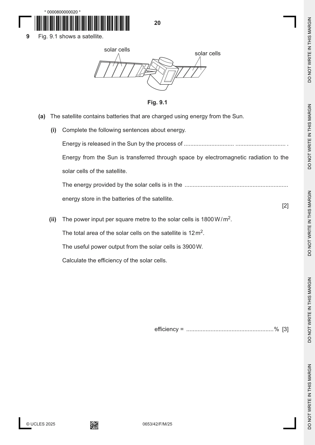 Cambridge IGCSE Science - Combined 0653 2025 Feb/March Paper 4 · Variant 2 question paper, page 20 of 24