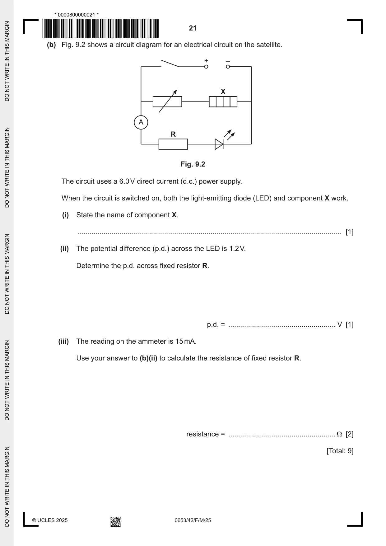 Cambridge IGCSE Science - Combined 0653 2025 Feb/March Paper 4 · Variant 2 question paper, page 21 of 24