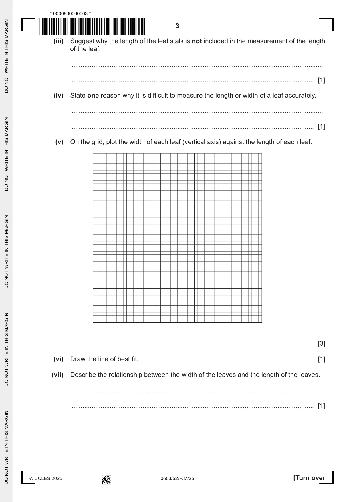 Cambridge IGCSE Science - Combined 0653 2025 Feb/March Paper 5 · Variant 2 question paper, page 3 of 16