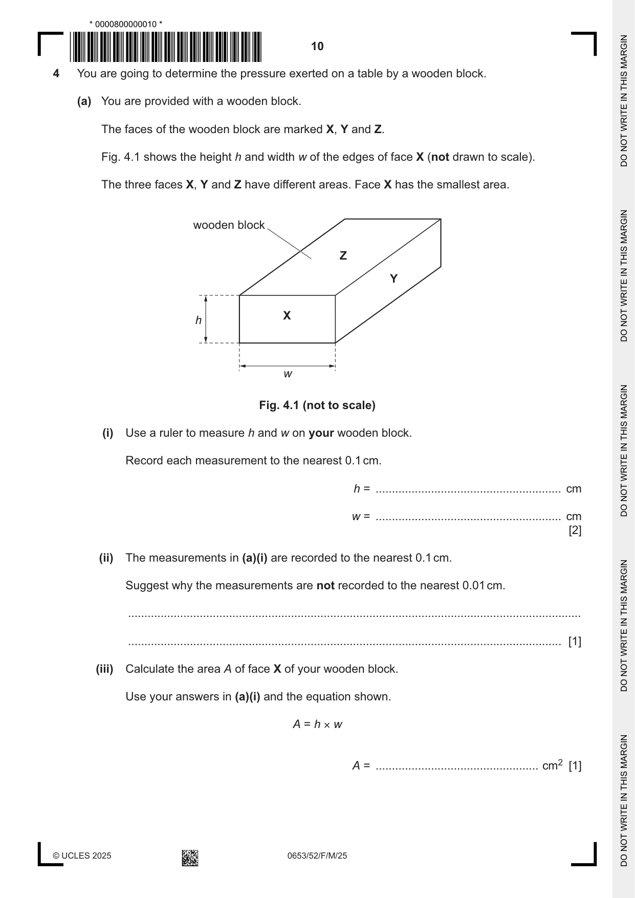 Cambridge IGCSE Science - Combined 0653 2025 Feb/March Paper 5 · Variant 2 question paper, page 10 of 16
