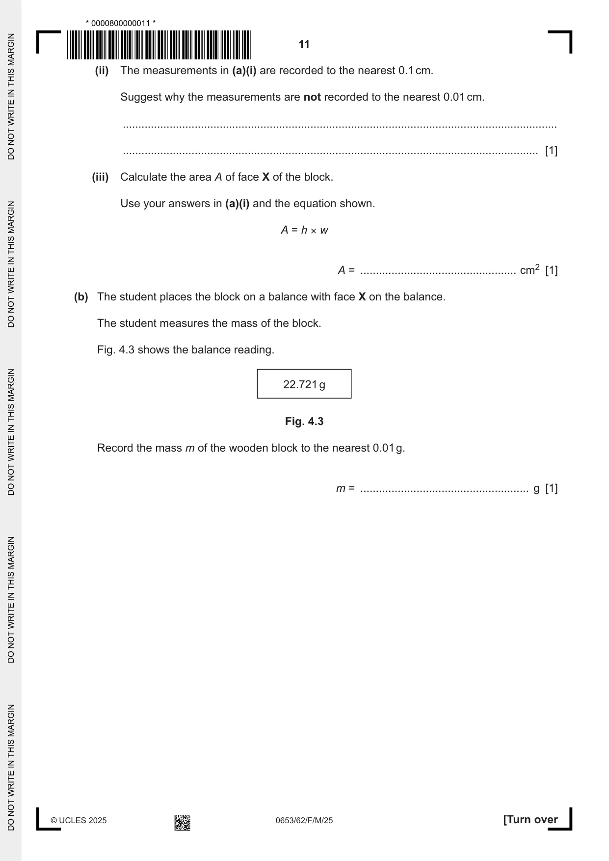 Cambridge IGCSE Science - Combined 0653 2025 Feb/March Paper 6 · Variant 2 question paper, page 11 of 16