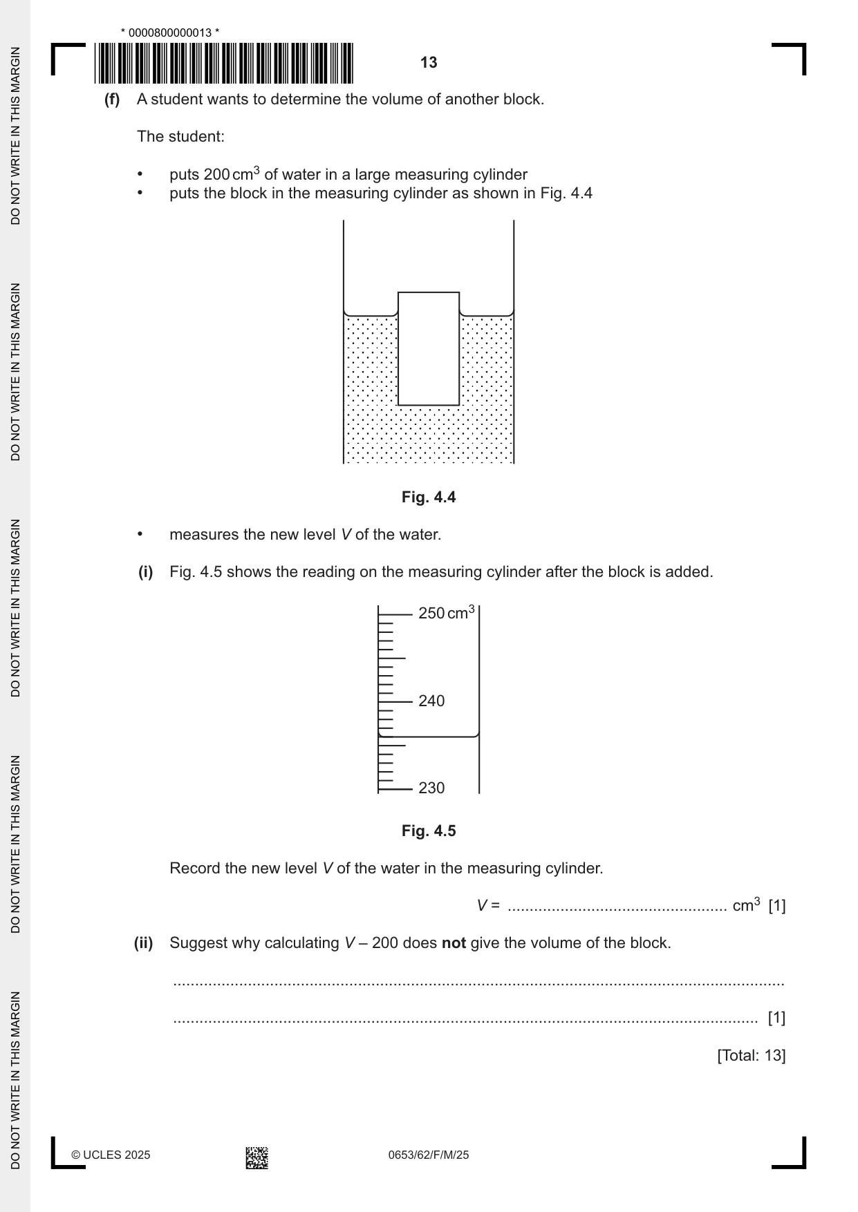 Cambridge IGCSE Science - Combined 0653 2025 Feb/March Paper 6 · Variant 2 question paper, page 13 of 16