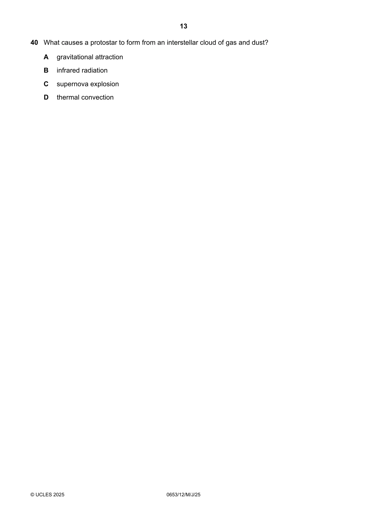 Cambridge IGCSE Science - Combined 0653 2025 May/June Paper 1 · Variant 2 question paper, page 13 of 16