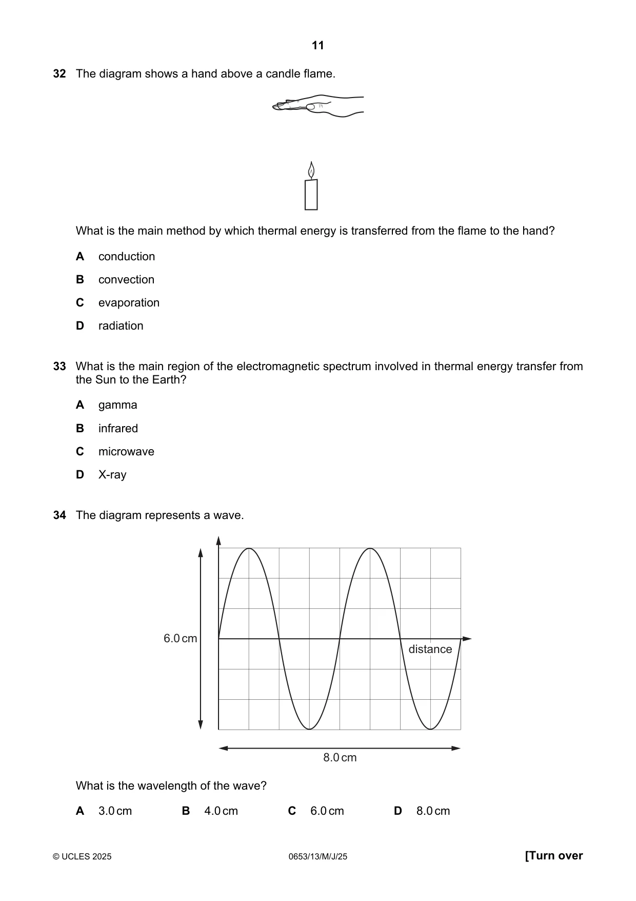 Cambridge IGCSE Science - Combined 0653 2025 May/June Paper 1 · Variant 3 question paper, page 11 of 16