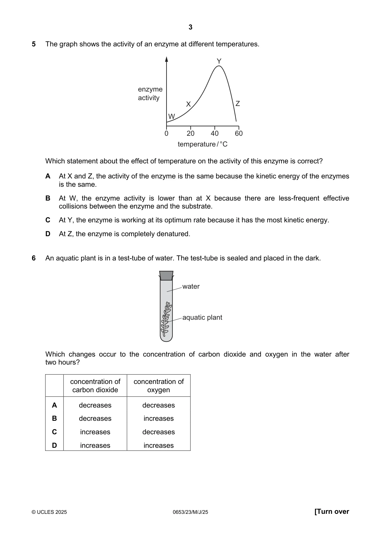 Cambridge IGCSE Science - Combined 0653 2025 May/June Paper 2 · Variant 3 question paper, page 3 of 16