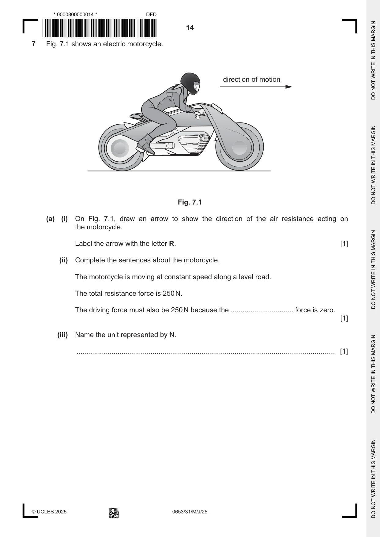 Cambridge IGCSE Science - Combined 0653 2025 May/June Paper 3 · Variant 1 question paper, page 14 of 20