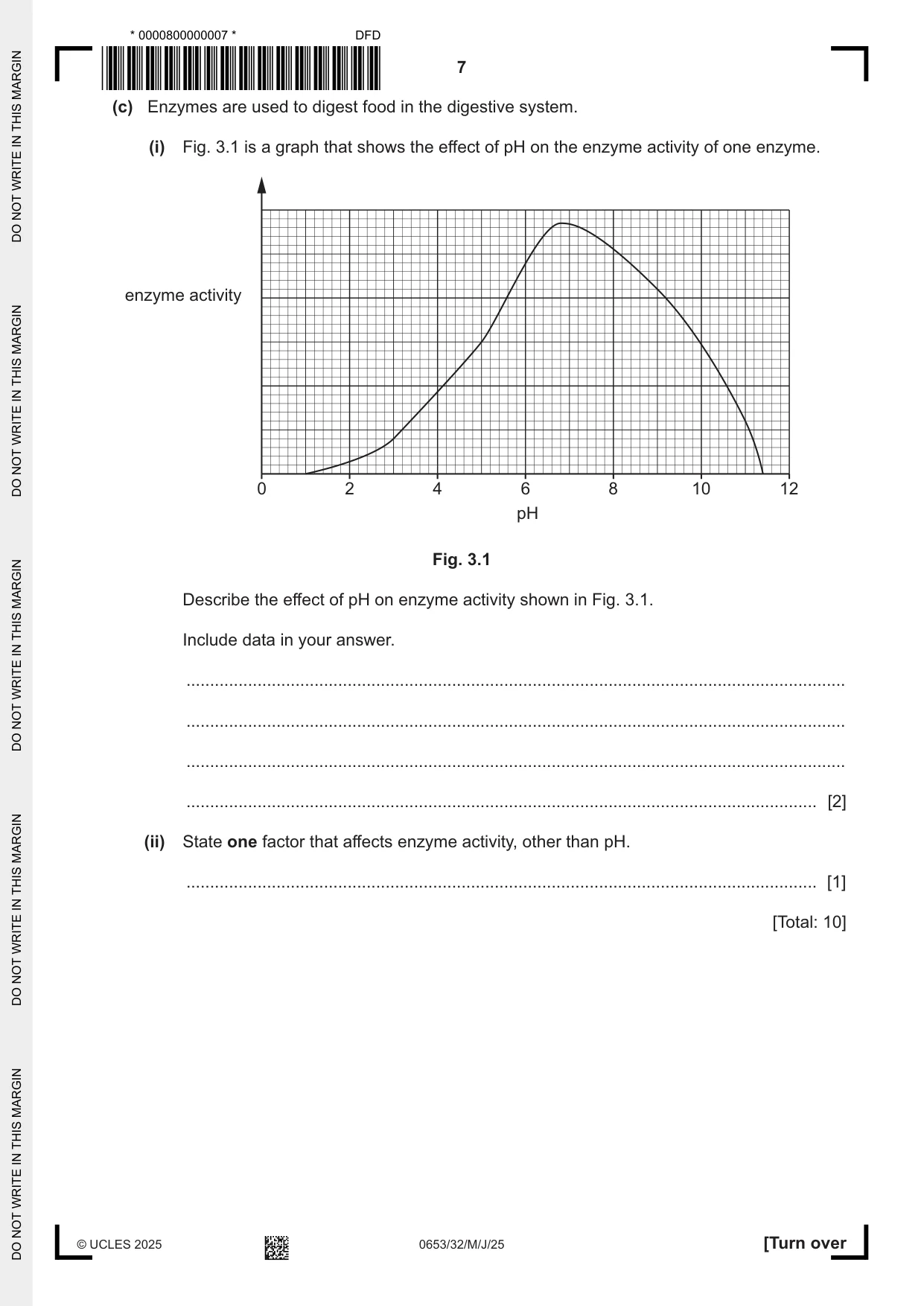 Cambridge IGCSE Science - Combined 0653 2025 May/June Paper 3 · Variant 2 question paper, page 7 of 20