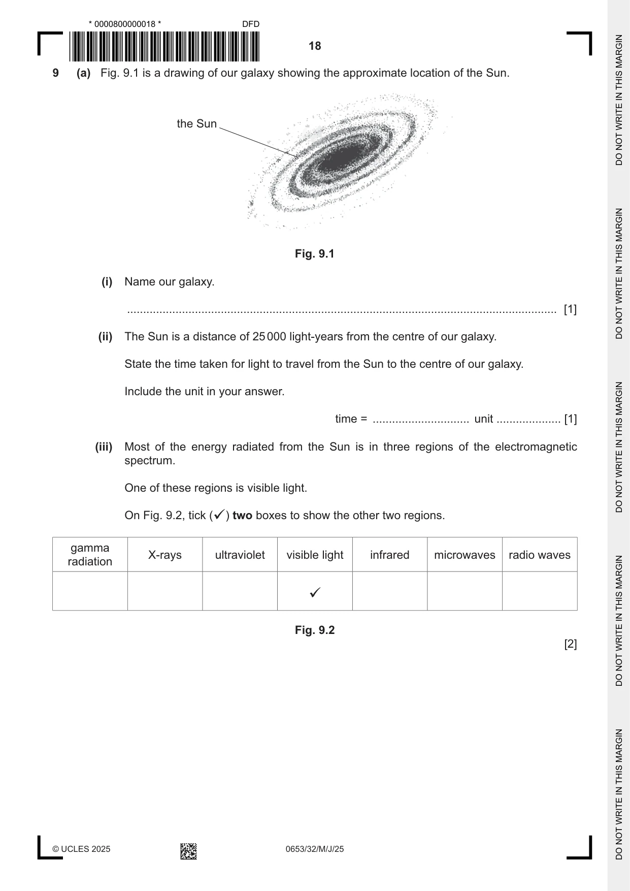 Cambridge IGCSE Science - Combined 0653 2025 May/June Paper 3 · Variant 2 question paper, page 18 of 20