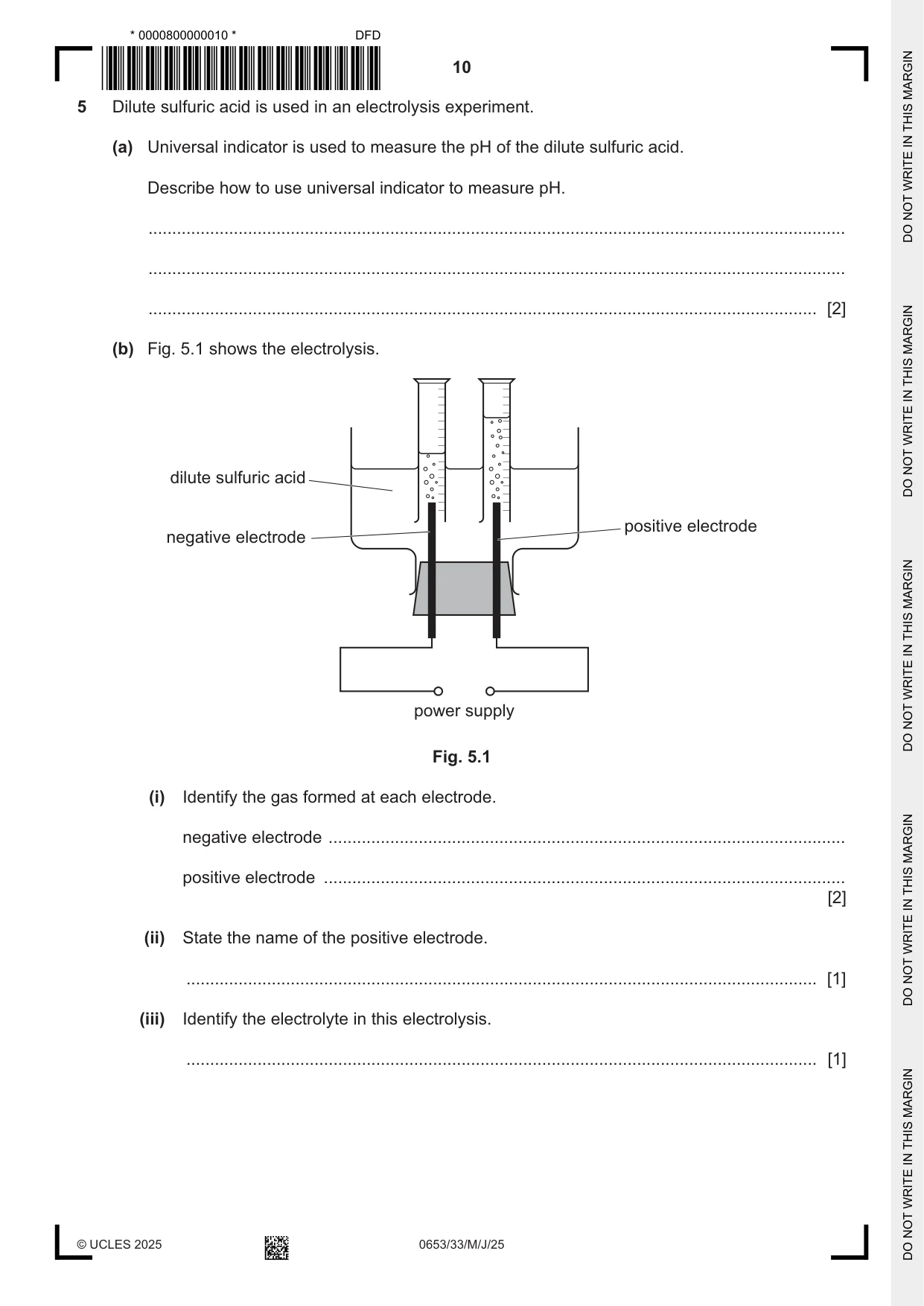 Cambridge IGCSE Science - Combined 0653 2025 May/June Paper 3 · Variant 3 question paper, page 10 of 20
