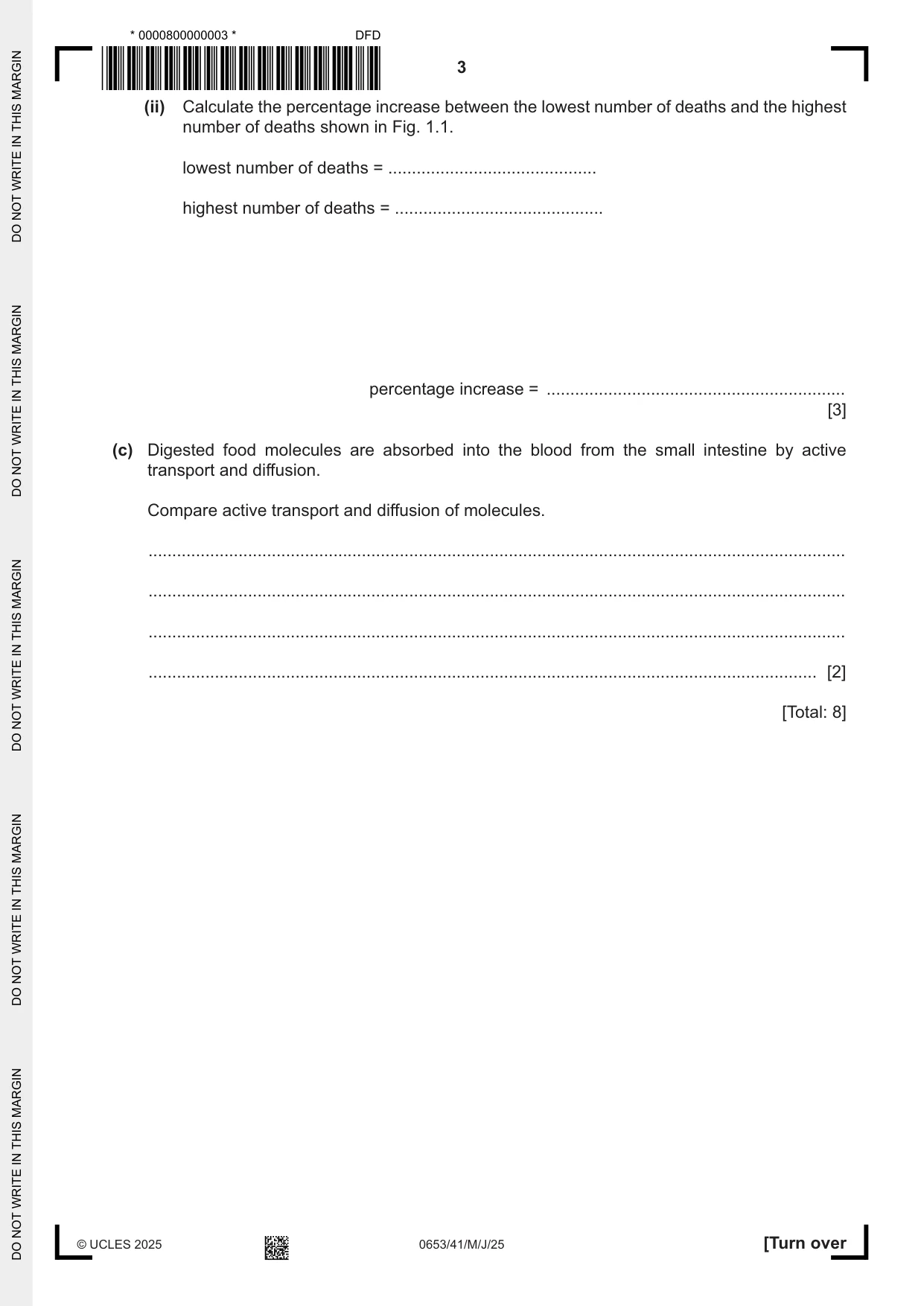 Cambridge IGCSE Science - Combined 0653 2025 May/June Paper 4 · Variant 1 question paper, page 3 of 24