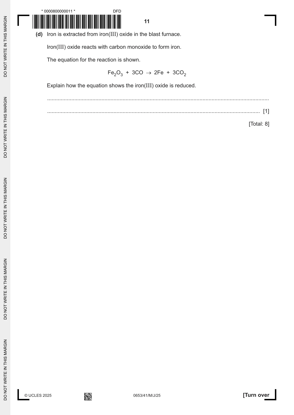 Cambridge IGCSE Science - Combined 0653 2025 May/June Paper 4 · Variant 1 question paper, page 11 of 24