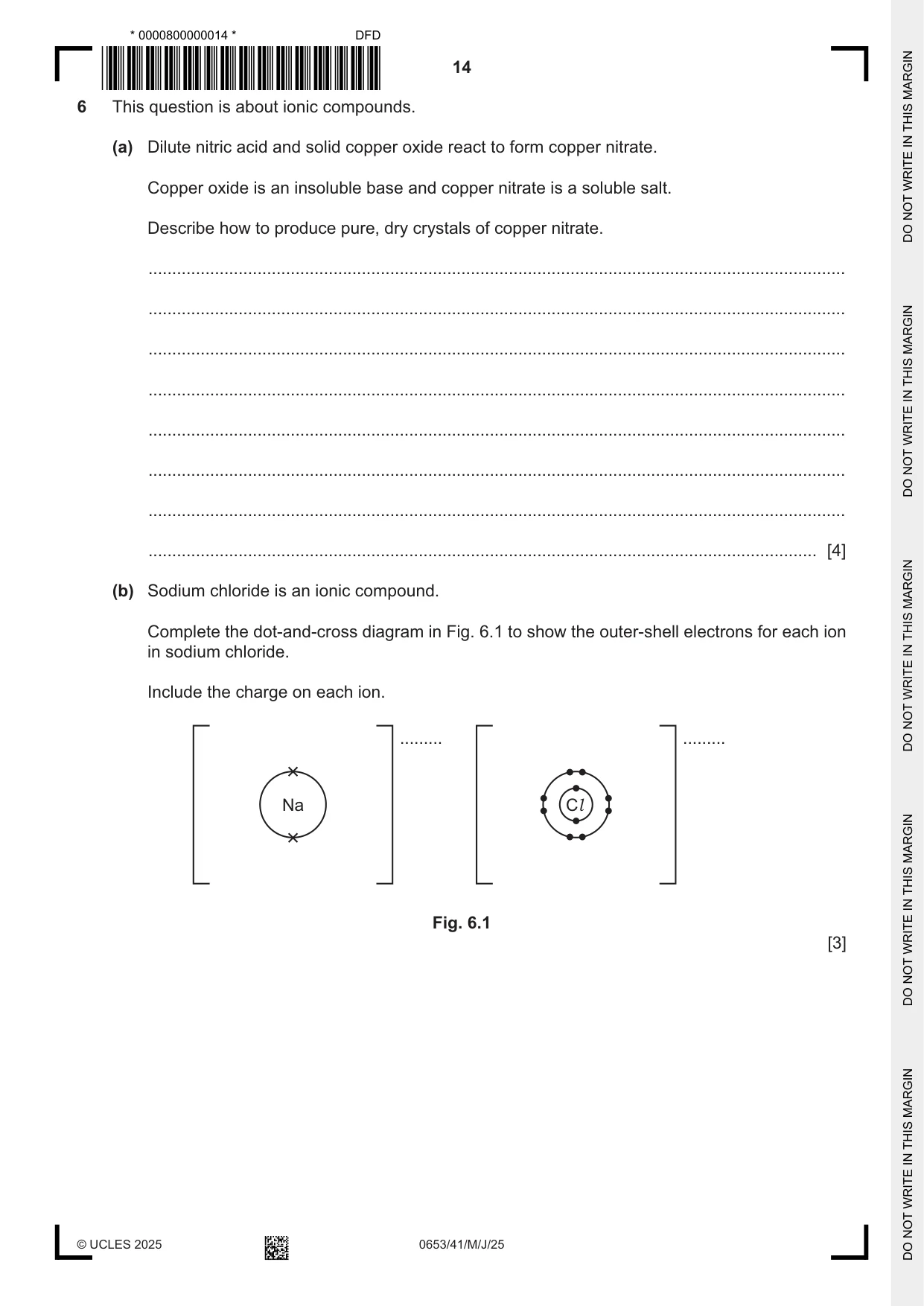 Cambridge IGCSE Science - Combined 0653 2025 May/June Paper 4 · Variant 1 question paper, page 14 of 24