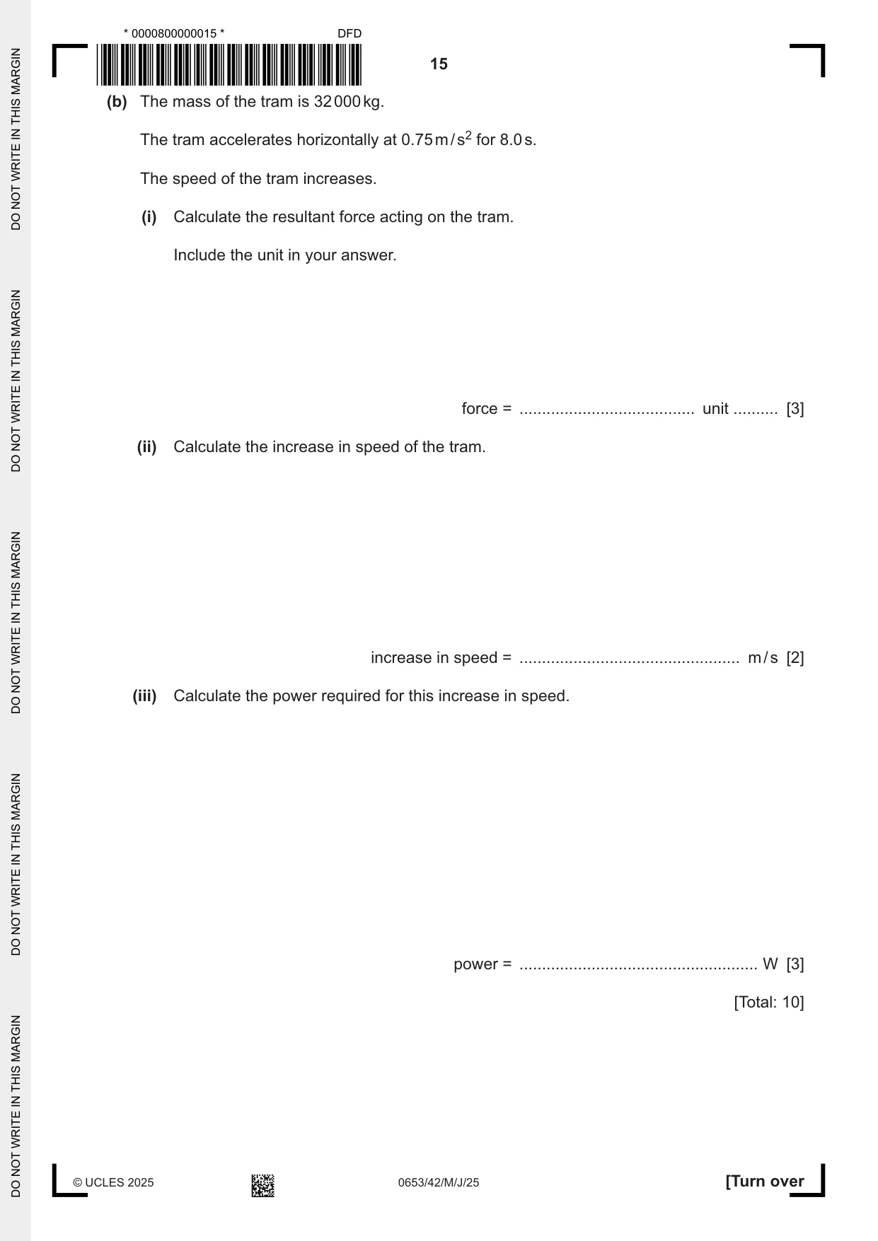 Cambridge IGCSE Science - Combined 0653 2025 May/June Paper 4 · Variant 2 question paper, page 15 of 20