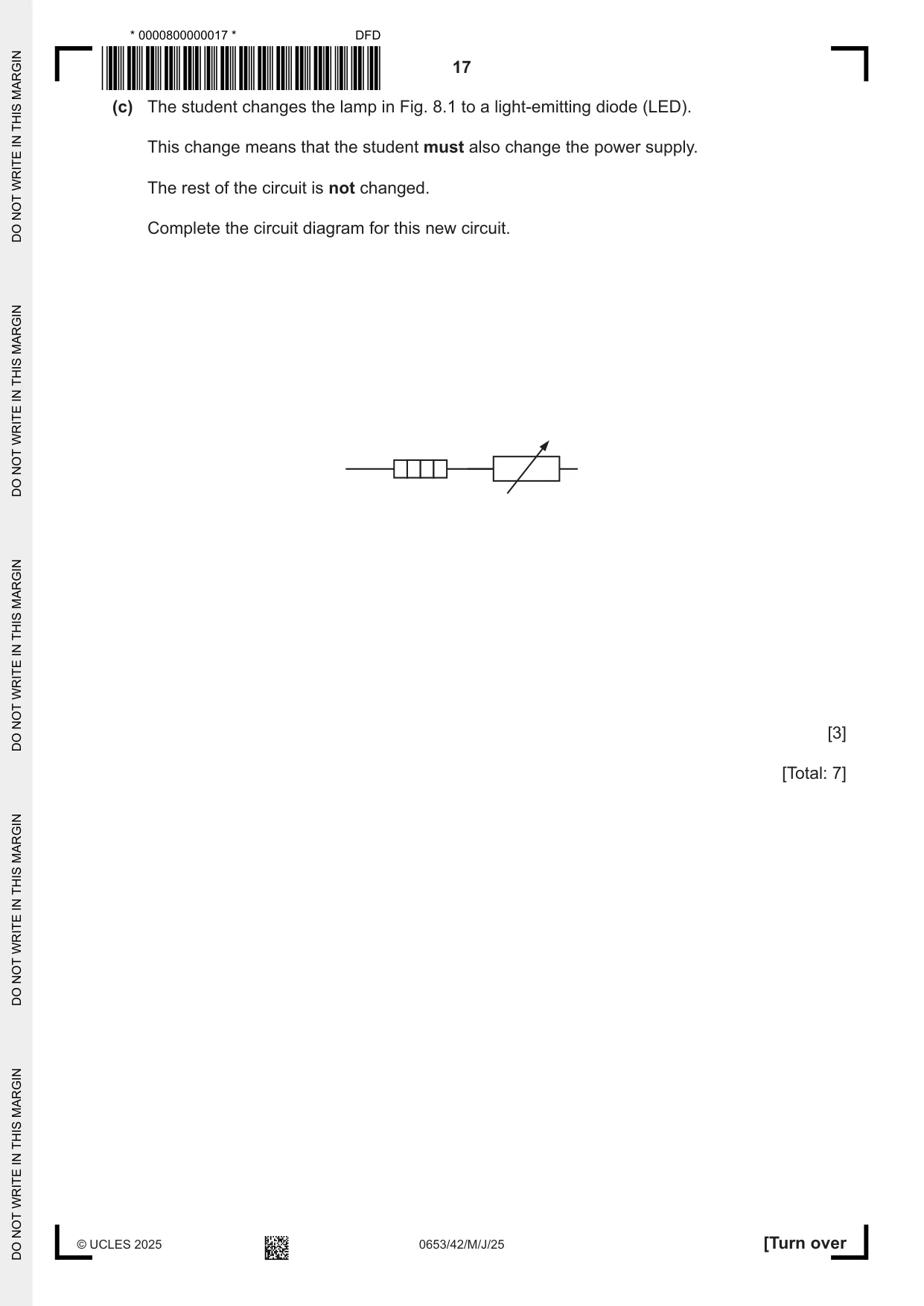 Cambridge IGCSE Science - Combined 0653 2025 May/June Paper 4 · Variant 2 question paper, page 17 of 20
