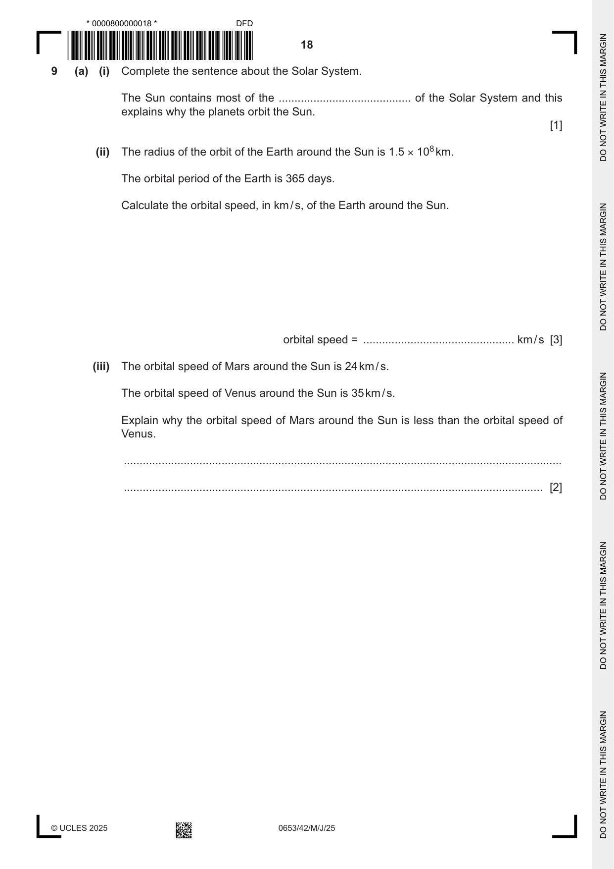 Cambridge IGCSE Science - Combined 0653 2025 May/June Paper 4 · Variant 2 question paper, page 18 of 20