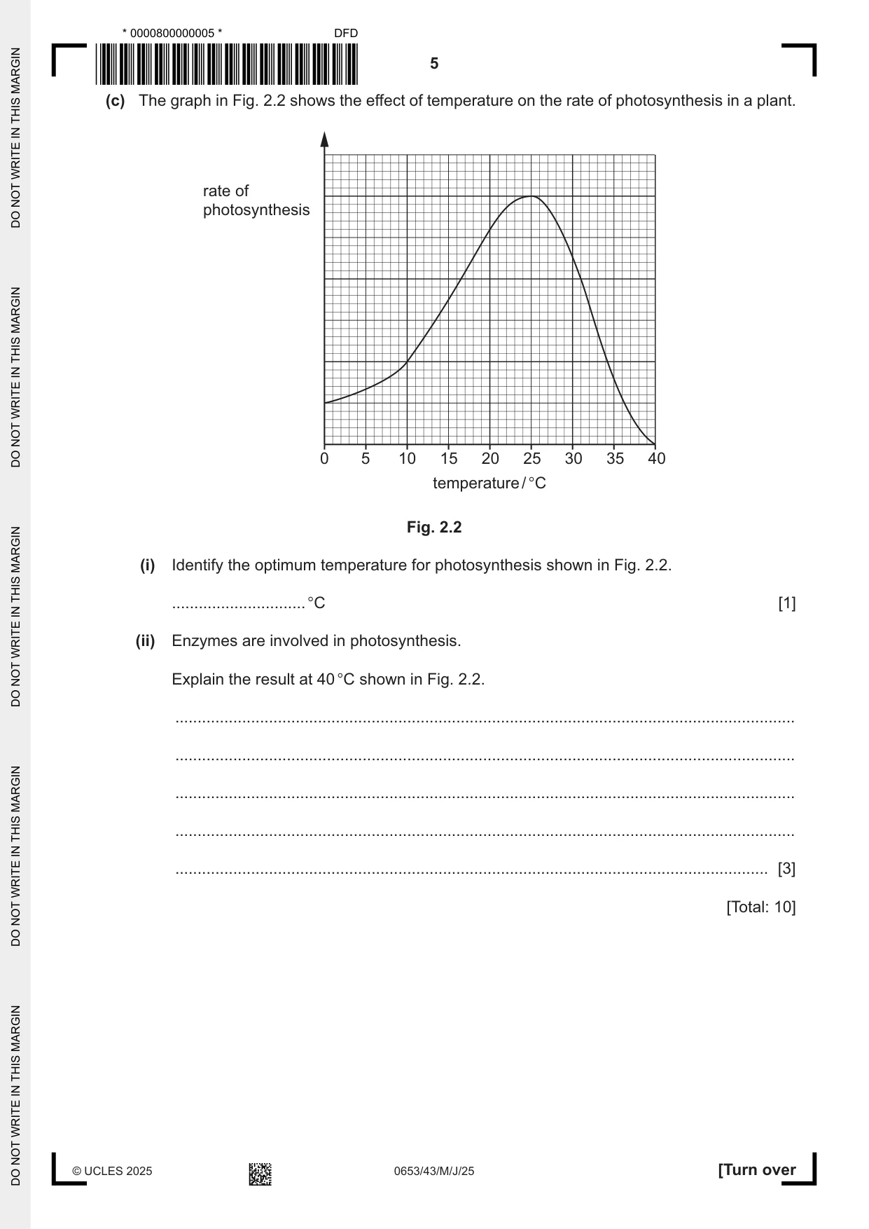 Cambridge IGCSE Science - Combined 0653 2025 May/June Paper 4 · Variant 3 question paper, page 5 of 20