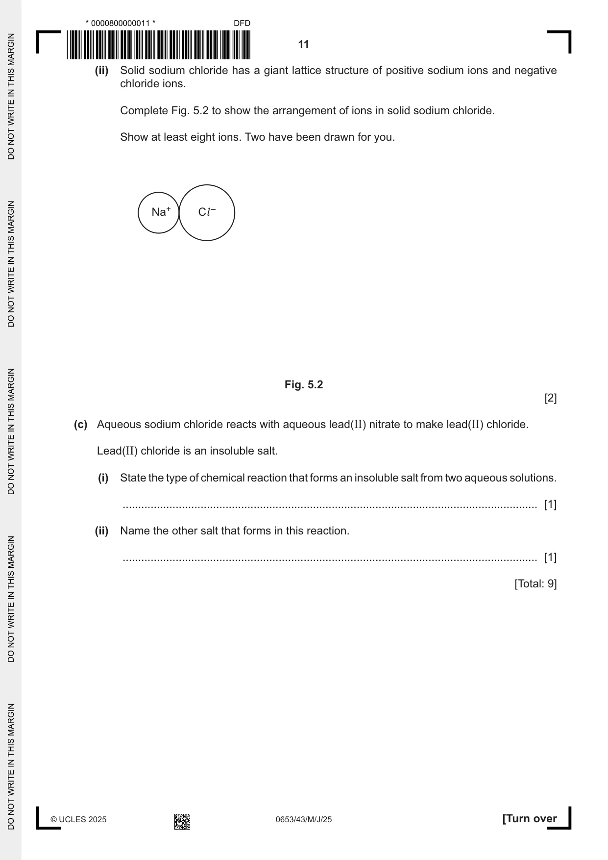 Cambridge IGCSE Science - Combined 0653 2025 May/June Paper 4 · Variant 3 question paper, page 11 of 20