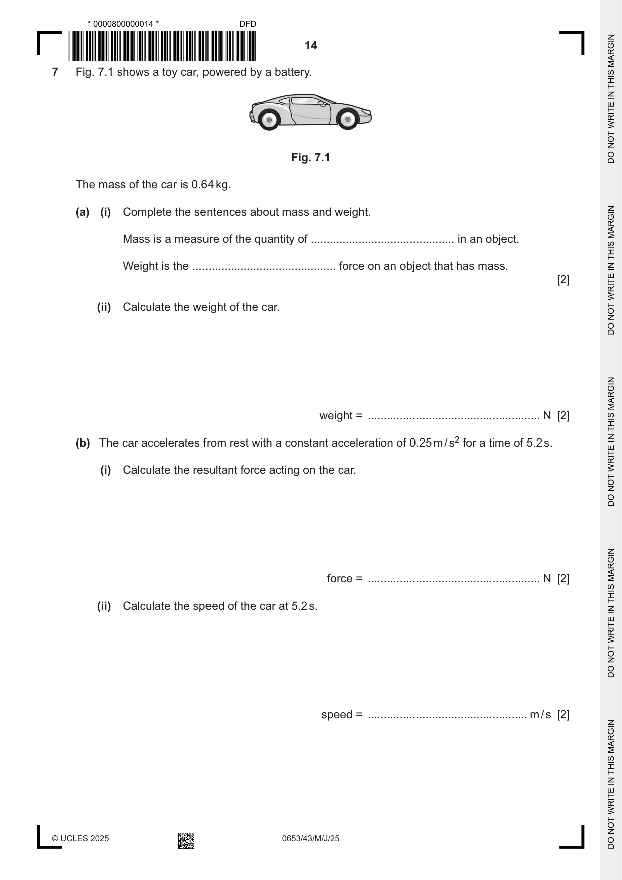 Cambridge IGCSE Science - Combined 0653 2025 May/June Paper 4 · Variant 3 question paper, page 14 of 20