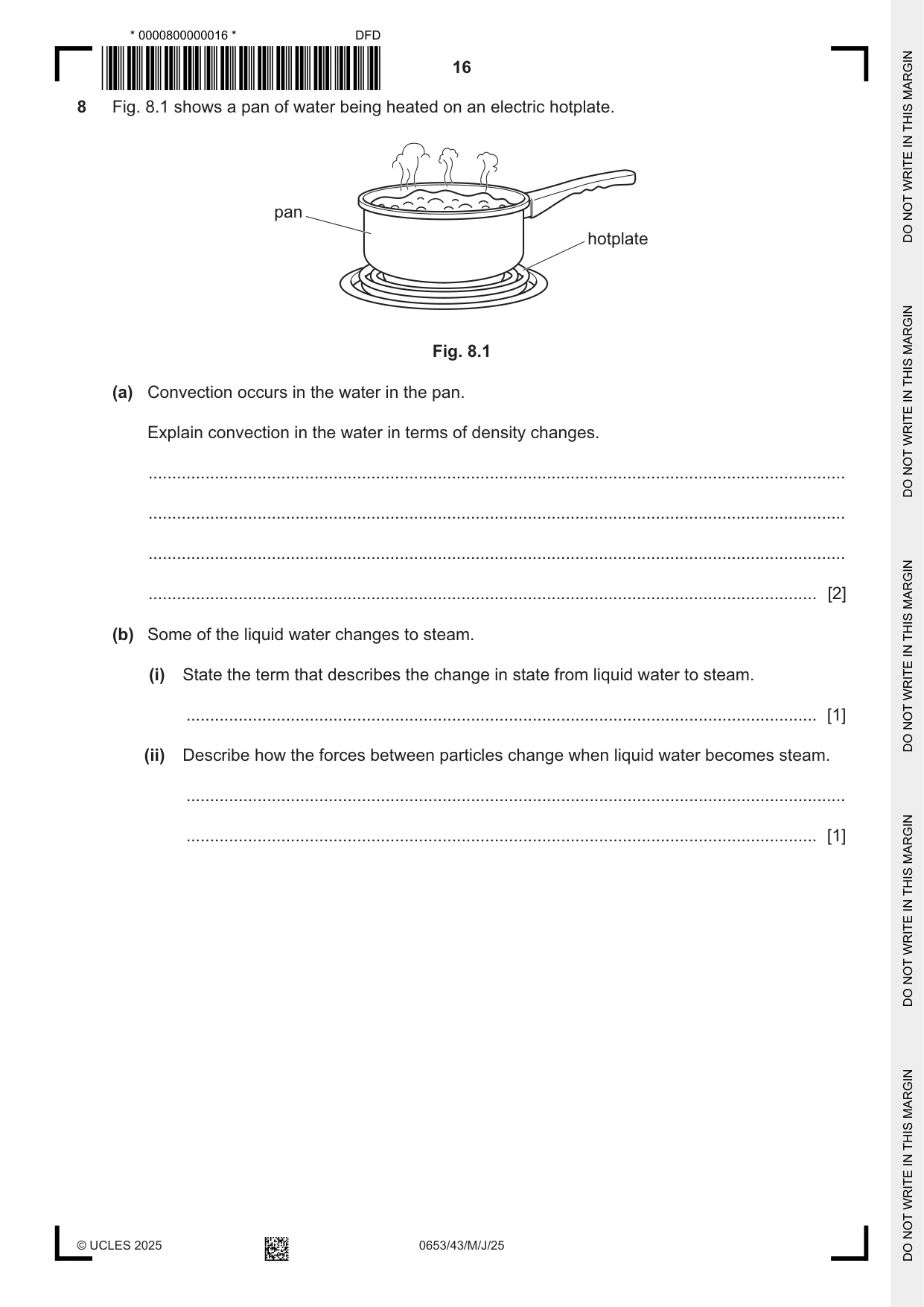 Cambridge IGCSE Science - Combined 0653 2025 May/June Paper 4 · Variant 3 question paper, page 16 of 20
