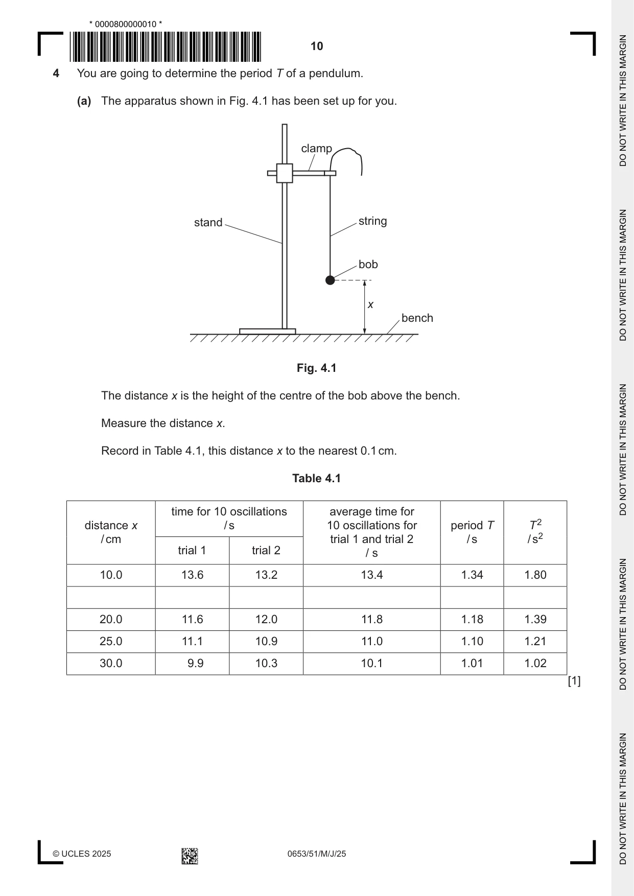 Cambridge IGCSE Science - Combined 0653 2025 May/June Paper 5 · Variant 1 question paper, page 10 of 16