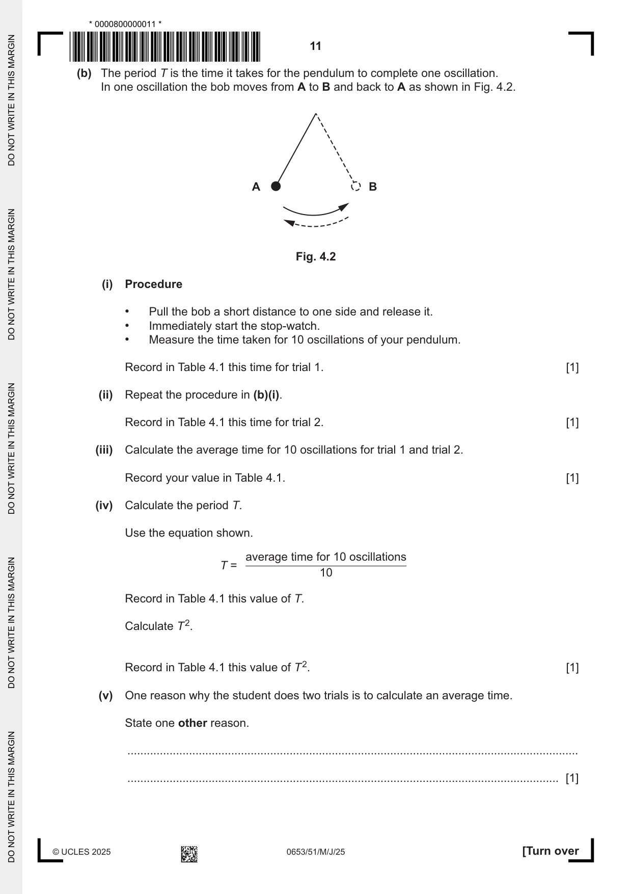 Cambridge IGCSE Science - Combined 0653 2025 May/June Paper 5 · Variant 1 question paper, page 11 of 16