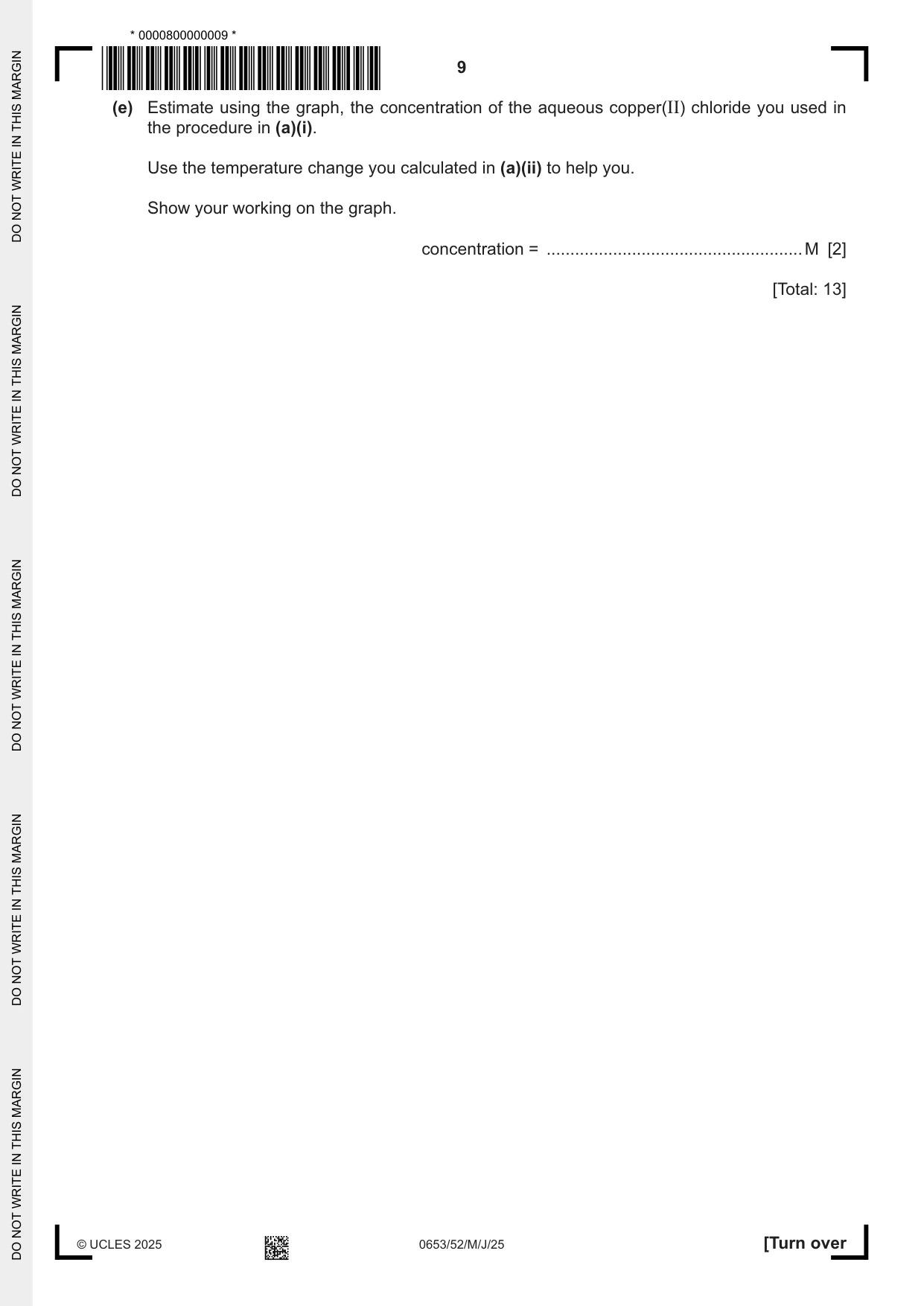 Cambridge IGCSE Science - Combined 0653 2025 May/June Paper 5 · Variant 2 question paper, page 9 of 16