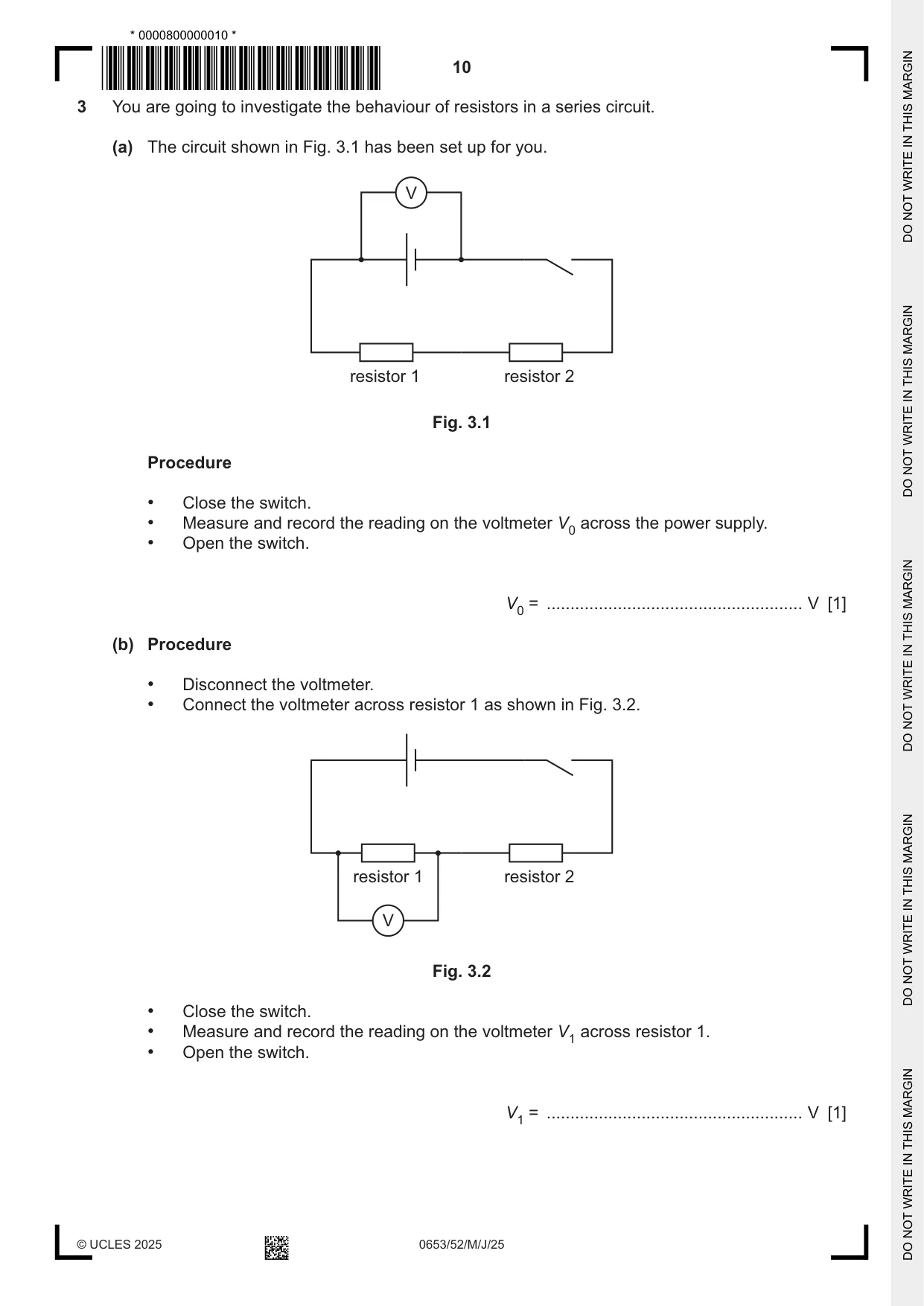 Cambridge IGCSE Science - Combined 0653 2025 May/June Paper 5 · Variant 2 question paper, page 10 of 16