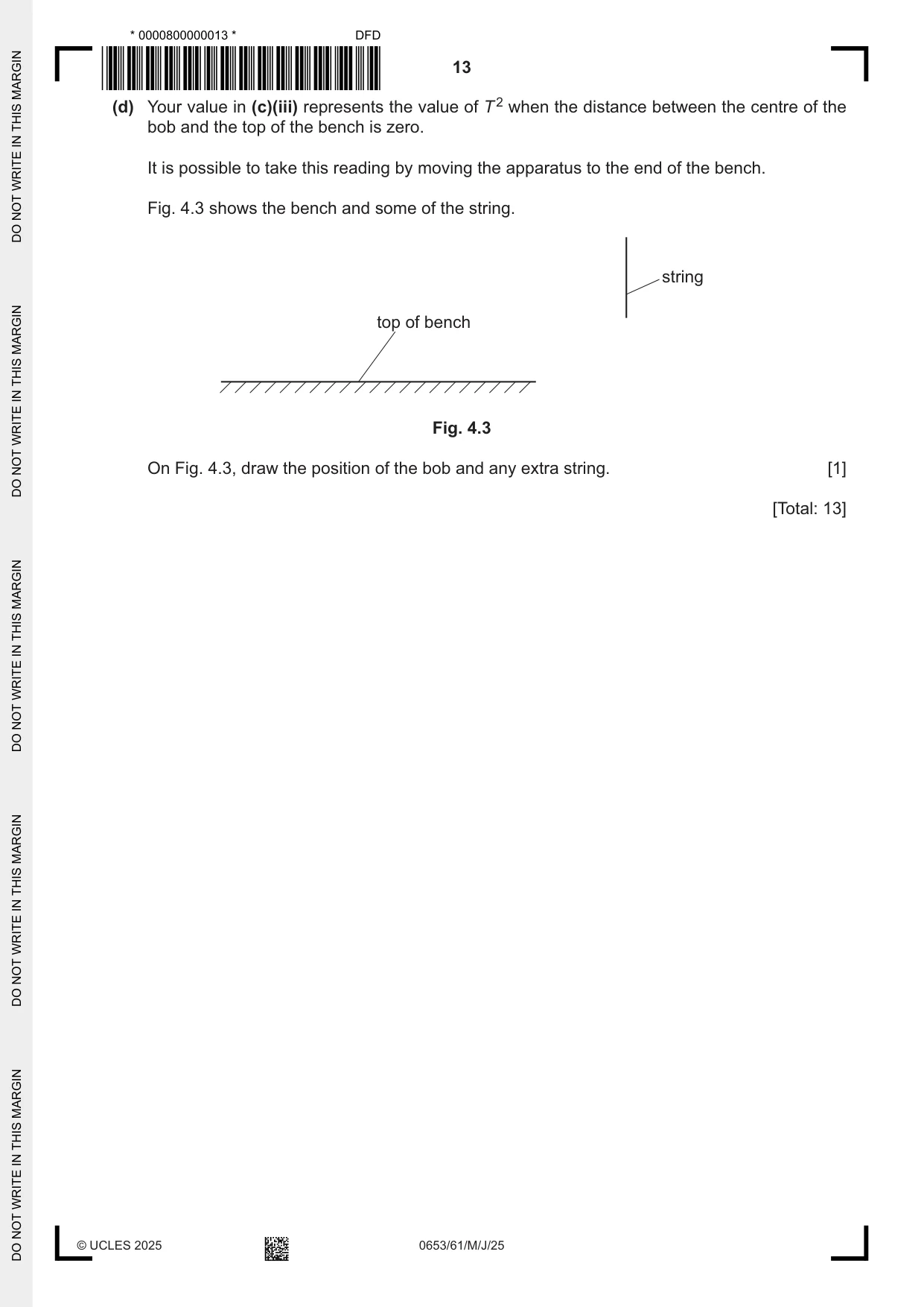 Cambridge IGCSE Science - Combined 0653 2025 May/June Paper 6 · Variant 1 question paper, page 13 of 16