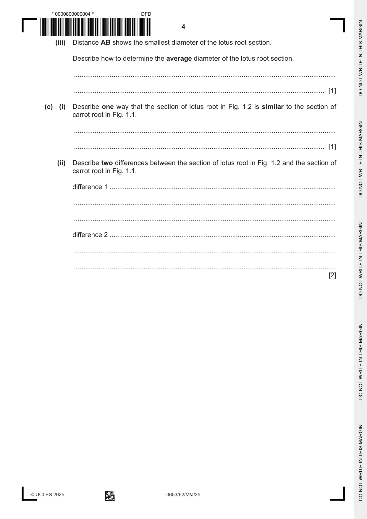 Cambridge IGCSE Science - Combined 0653 2025 May/June Paper 6 · Variant 2 question paper, page 4 of 16