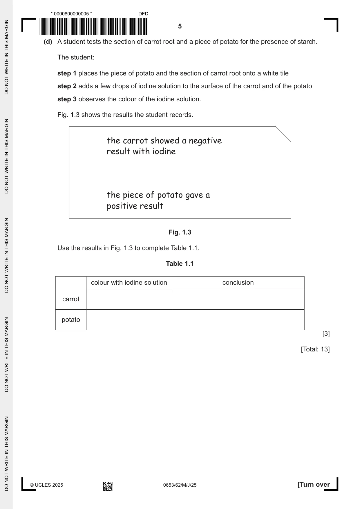 Cambridge IGCSE Science - Combined 0653 2025 May/June Paper 6 · Variant 2 question paper, page 5 of 16