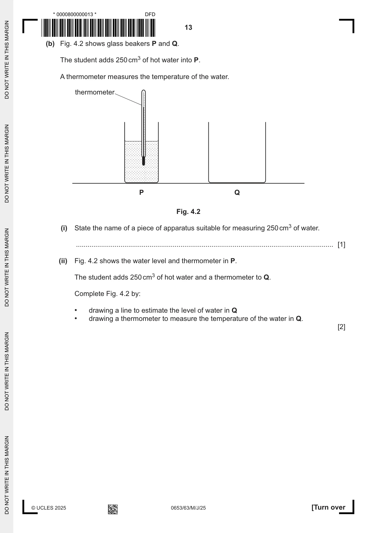 Cambridge IGCSE Science - Combined 0653 2025 May/June Paper 6 · Variant 3 question paper, page 13 of 16