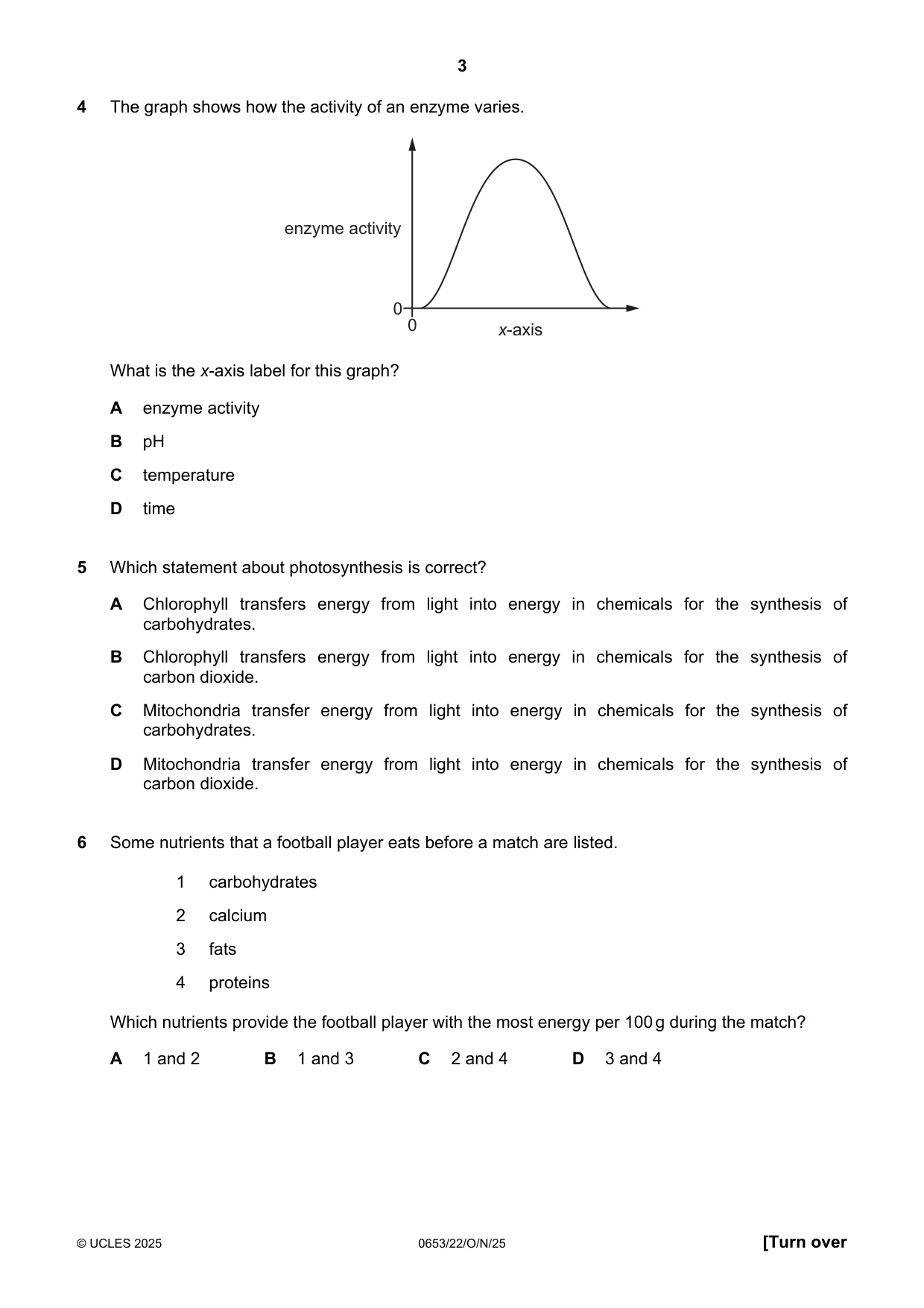 Cambridge IGCSE Science - Combined 0653 2025 Oct/Nov Paper 2 · Variant 2 question paper, page 3 of 16