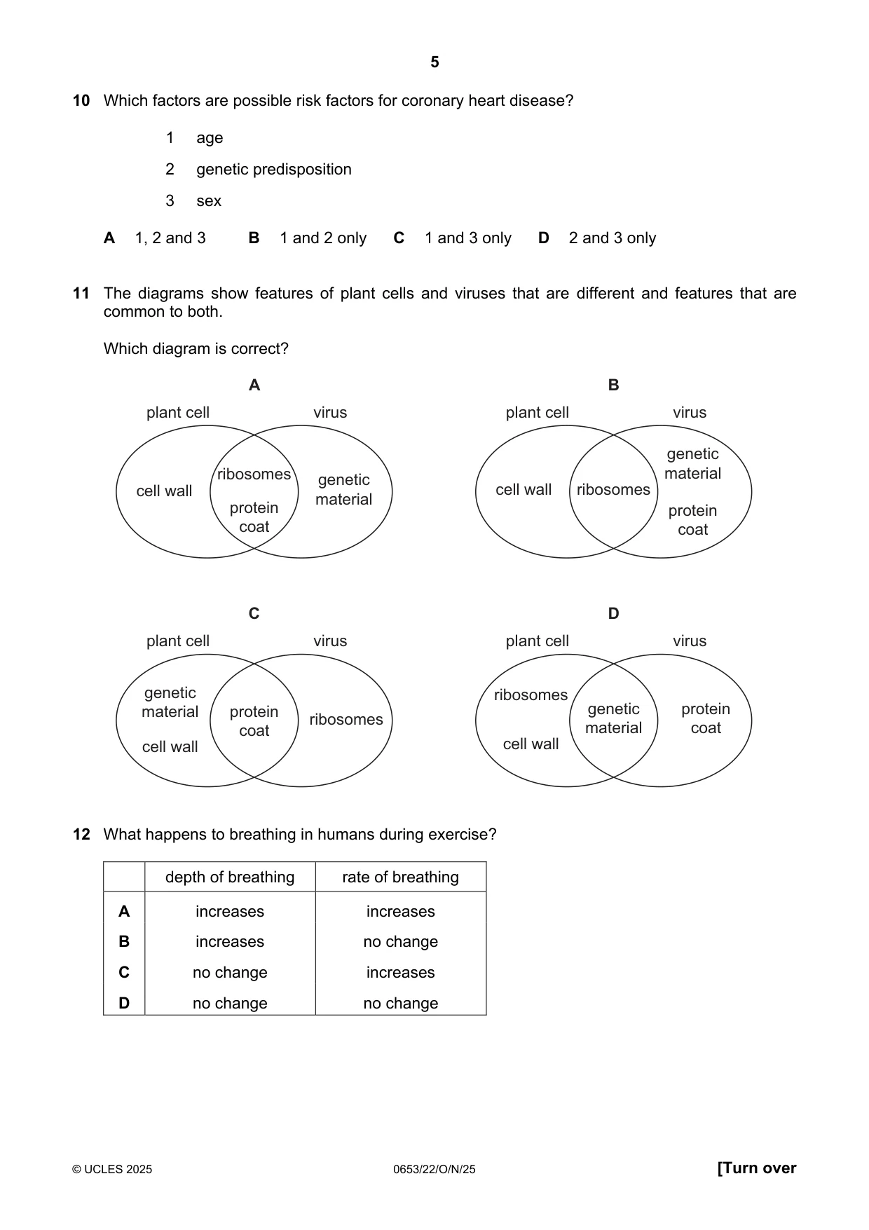 Cambridge IGCSE Science - Combined 0653 2025 Oct/Nov Paper 2 · Variant 2 question paper, page 5 of 16