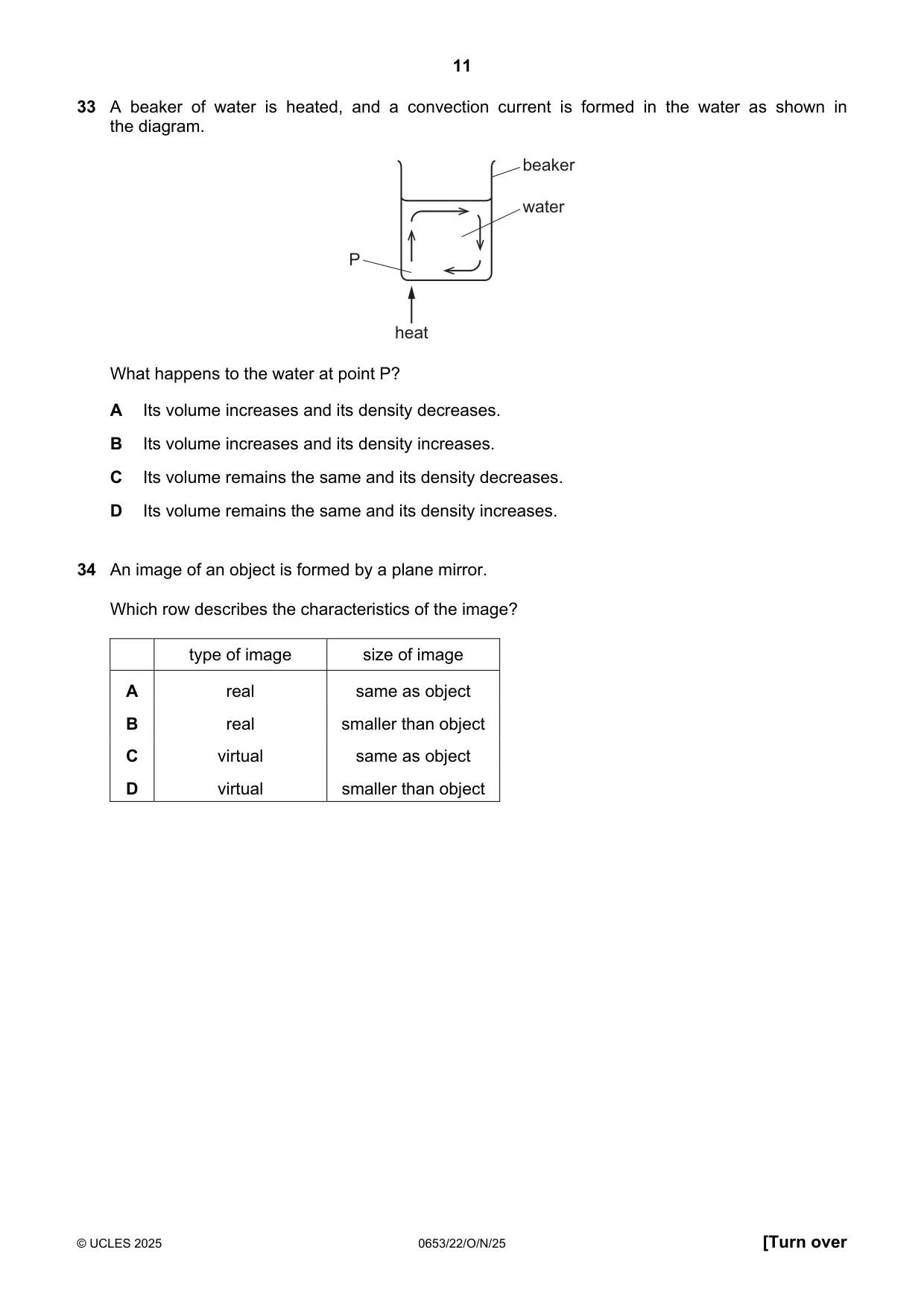 Cambridge IGCSE Science - Combined 0653 2025 Oct/Nov Paper 2 · Variant 2 question paper, page 11 of 16