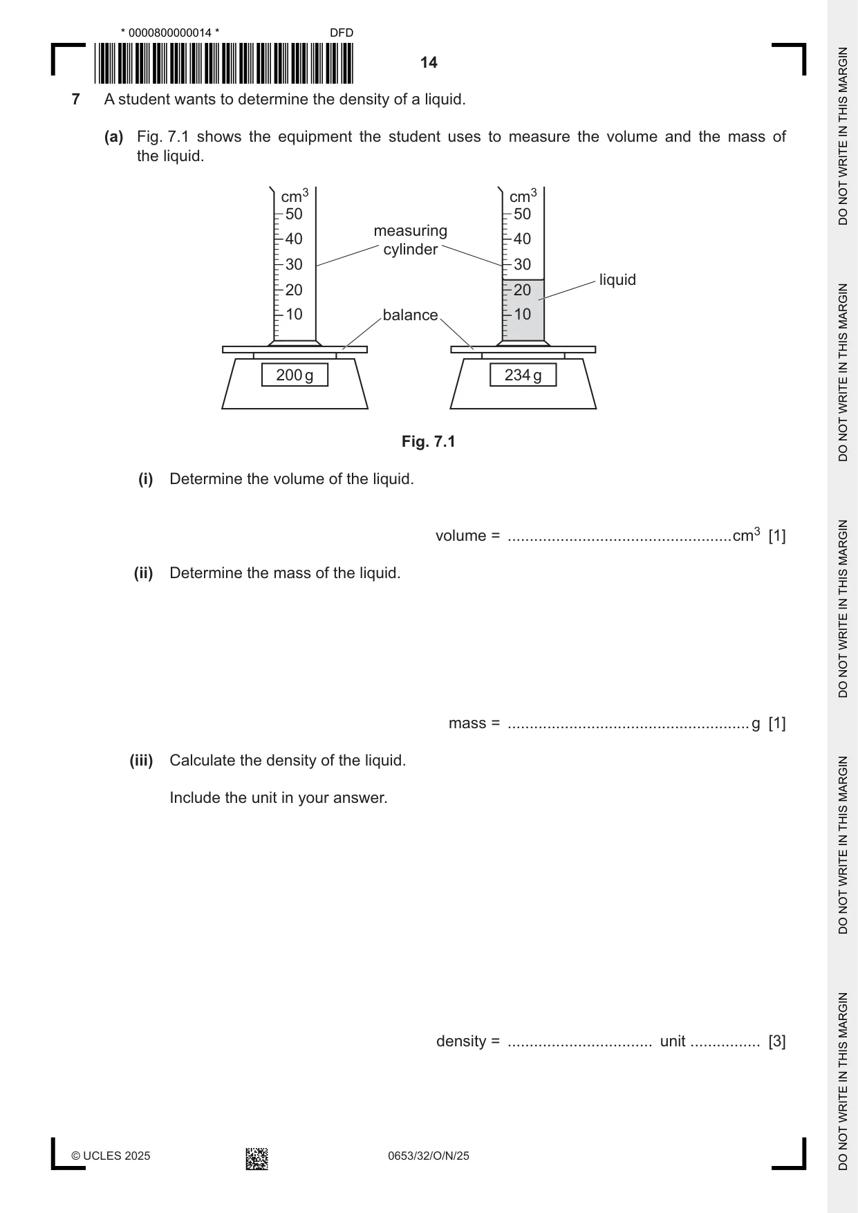 Cambridge IGCSE Science - Combined 0653 2025 Oct/Nov Paper 3 · Variant 2 question paper, page 14 of 20