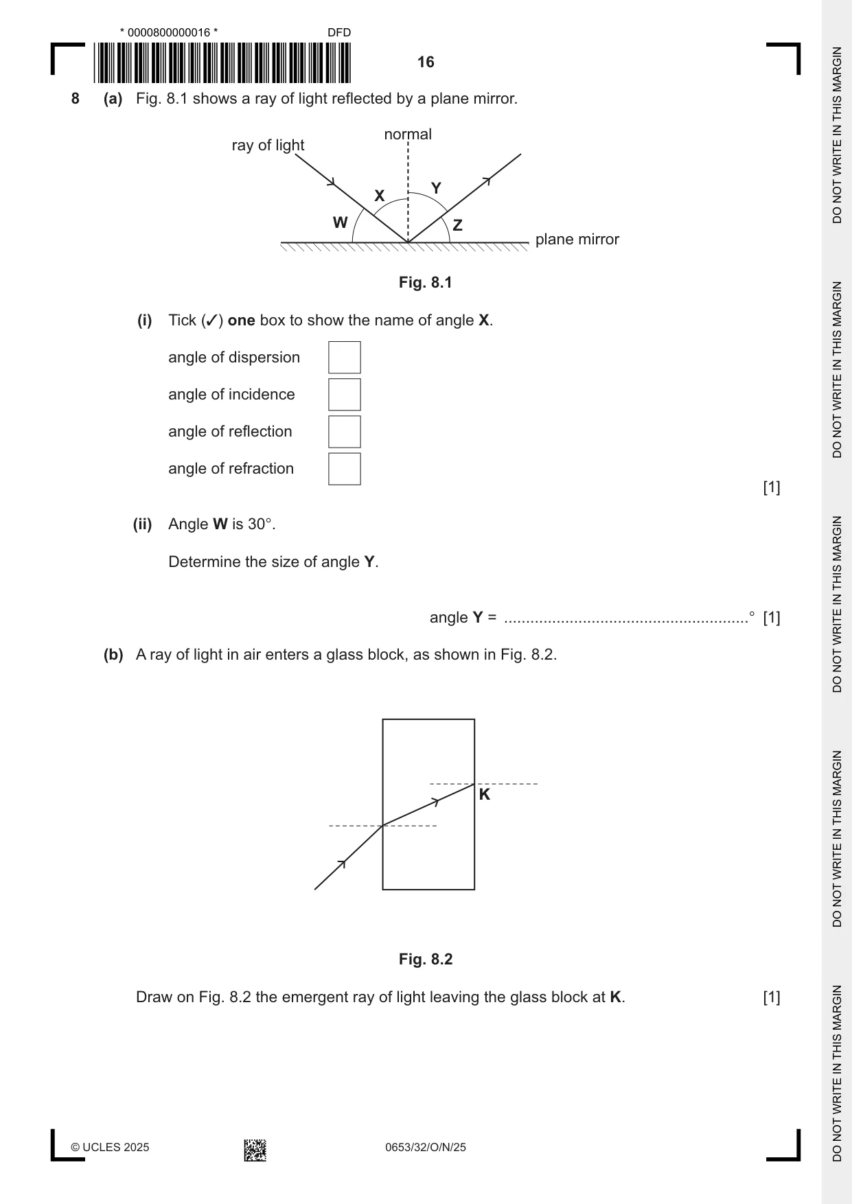 Cambridge IGCSE Science - Combined 0653 2025 Oct/Nov Paper 3 · Variant 2 question paper, page 16 of 20