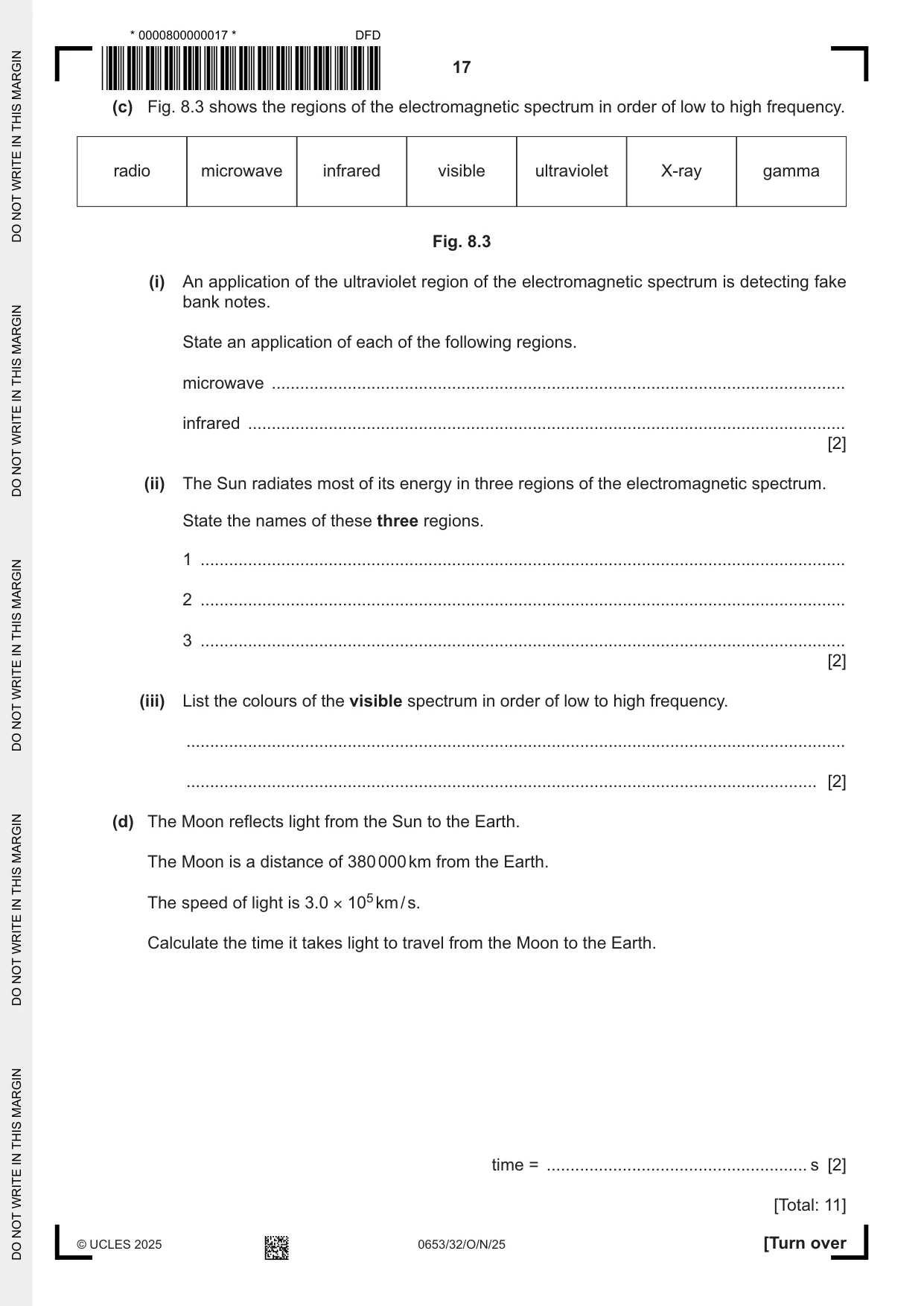 Cambridge IGCSE Science - Combined 0653 2025 Oct/Nov Paper 3 · Variant 2 question paper, page 17 of 20