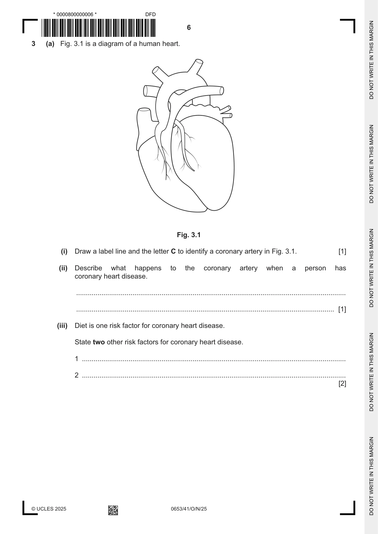 Cambridge IGCSE Science - Combined 0653 2025 Oct/Nov Paper 4 · Variant 1 question paper, page 6 of 20