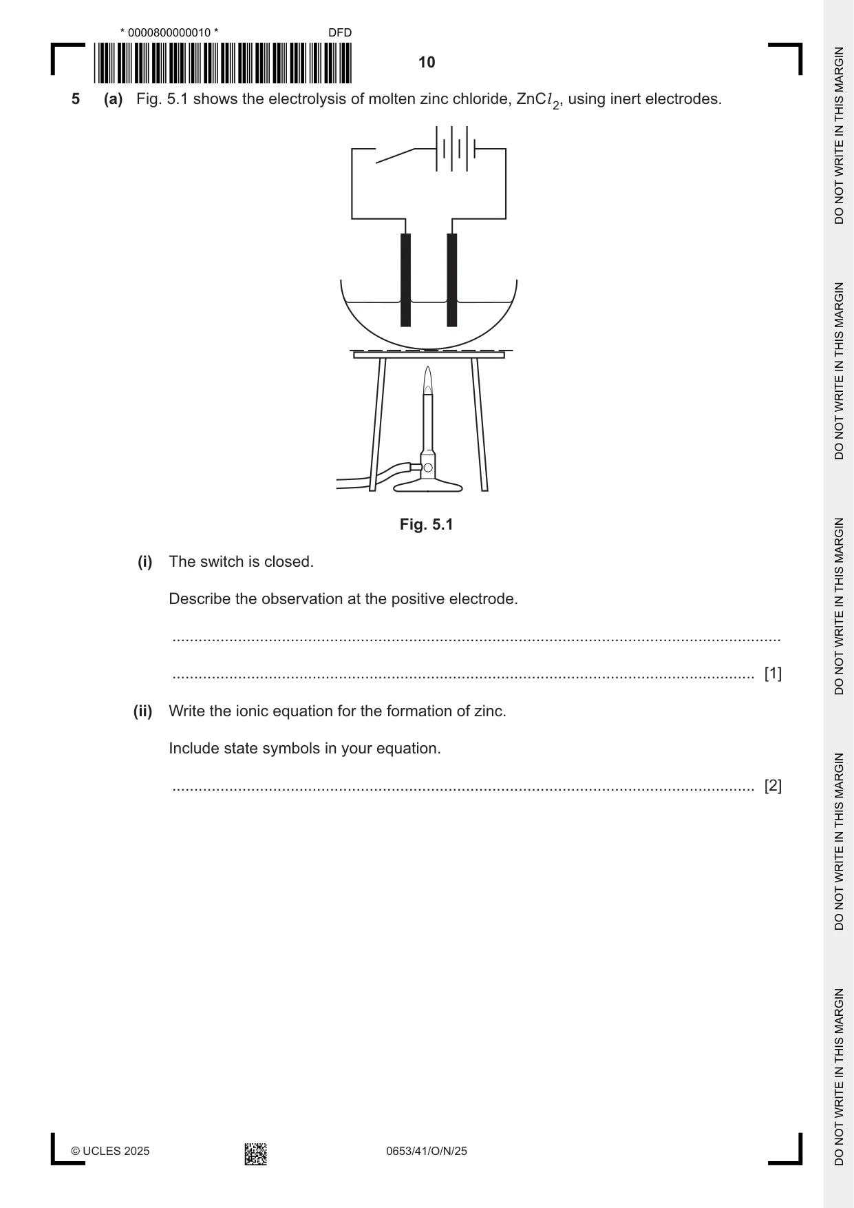 Cambridge IGCSE Science - Combined 0653 2025 Oct/Nov Paper 4 · Variant 1 question paper, page 10 of 20