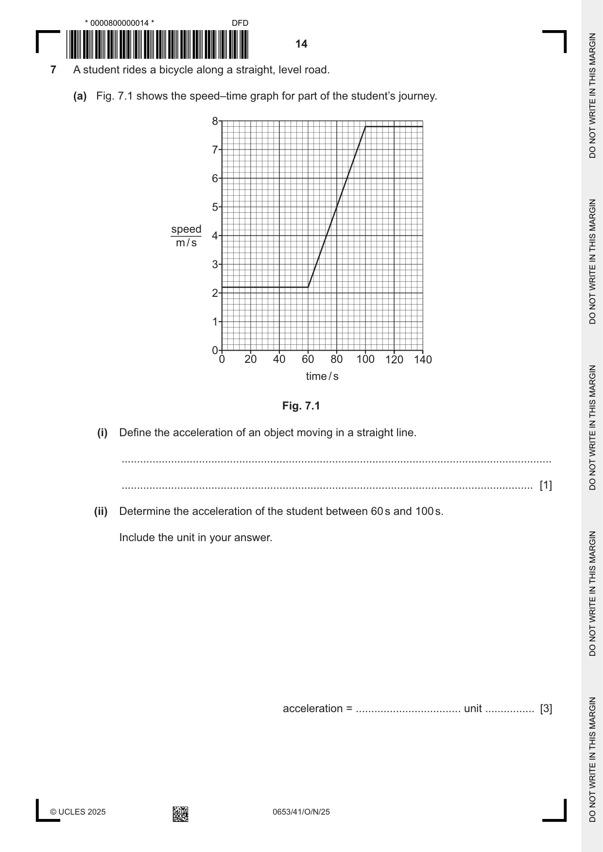 Cambridge IGCSE Science - Combined 0653 2025 Oct/Nov Paper 4 · Variant 1 question paper, page 14 of 20