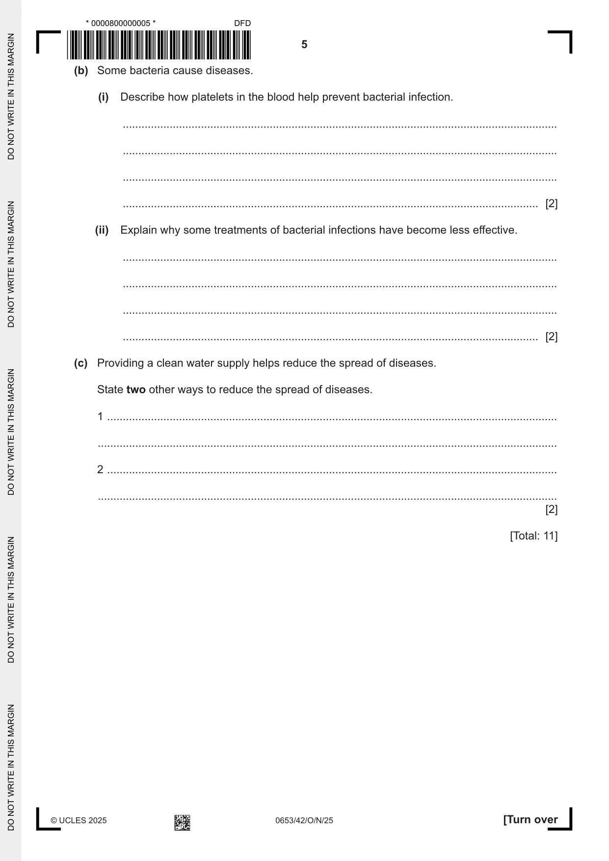 Cambridge IGCSE Science - Combined 0653 2025 Oct/Nov Paper 4 · Variant 2 question paper, page 5 of 20